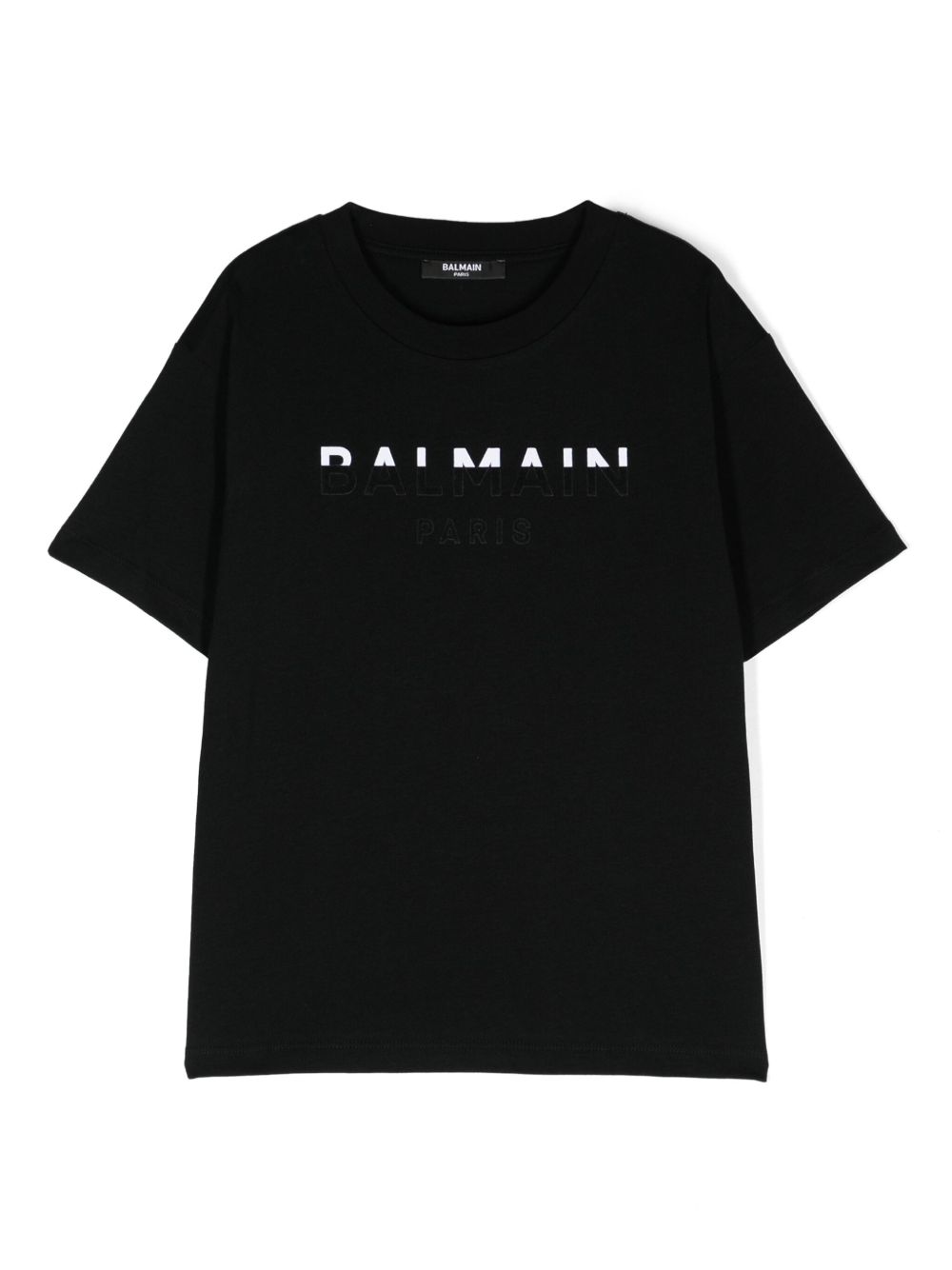 Balmain Kids logo印花棉T恤 - 黑色