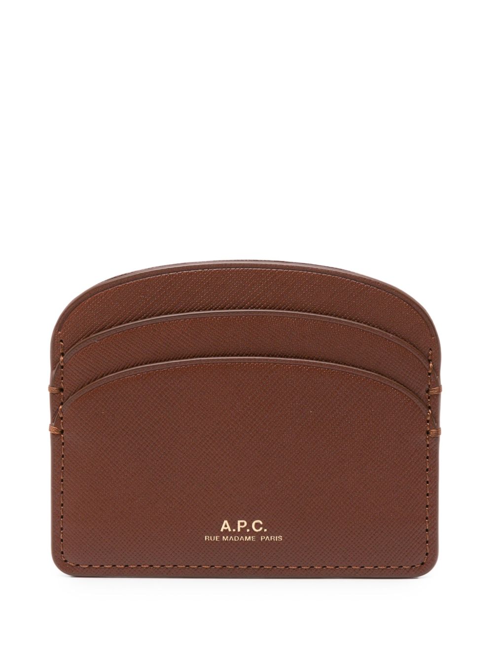 A.P.C. Half-Moon 皮质卡夹 - 褐色