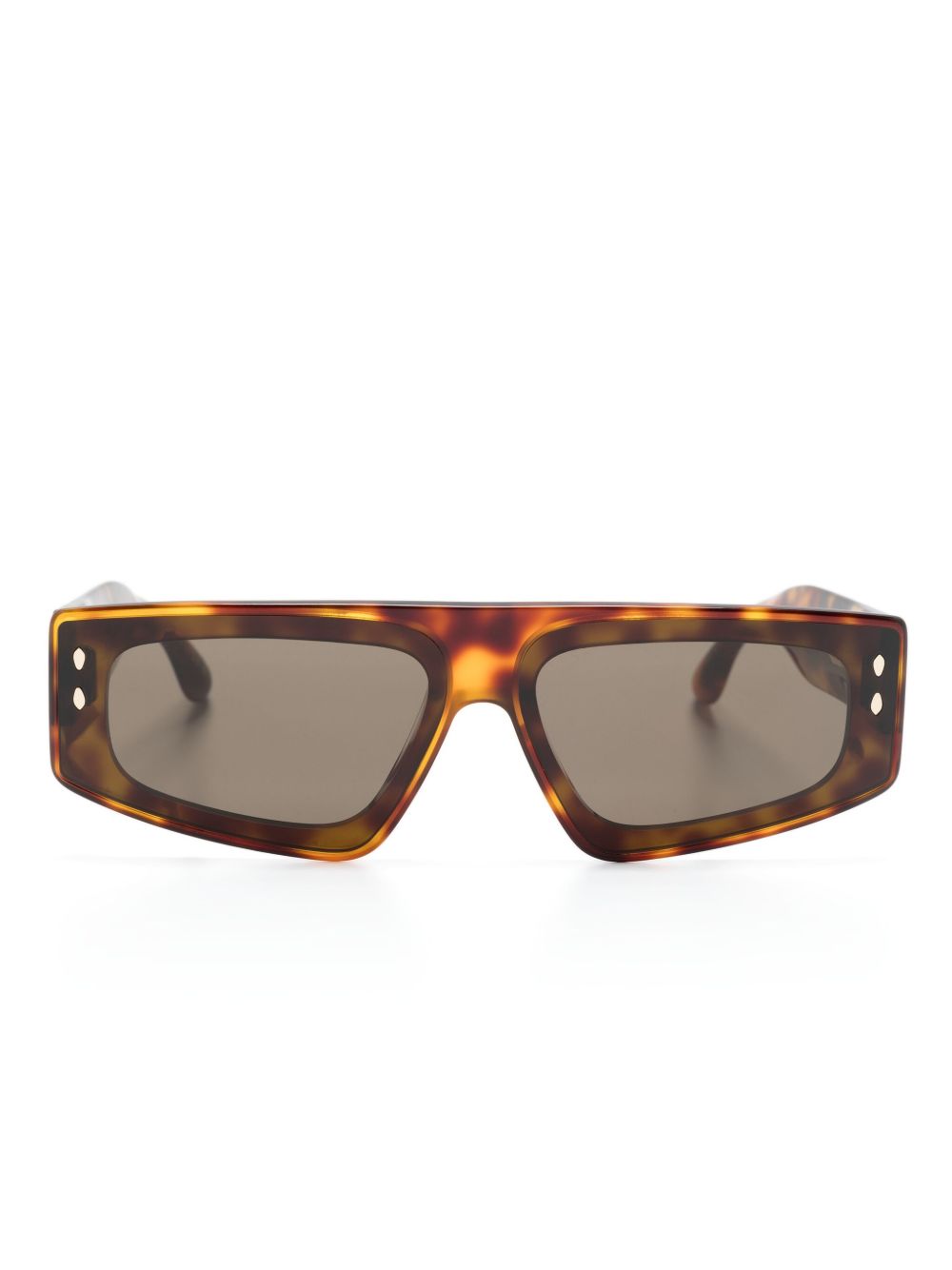 Isabel Marant Eyewear Zoomy 长方形镜框太阳眼镜 - 褐色