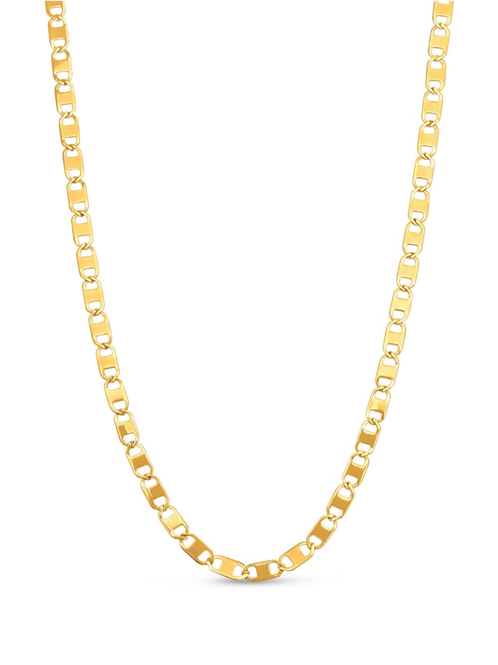 Nialaya Jewelry 抛光设计链式项链 - 金色