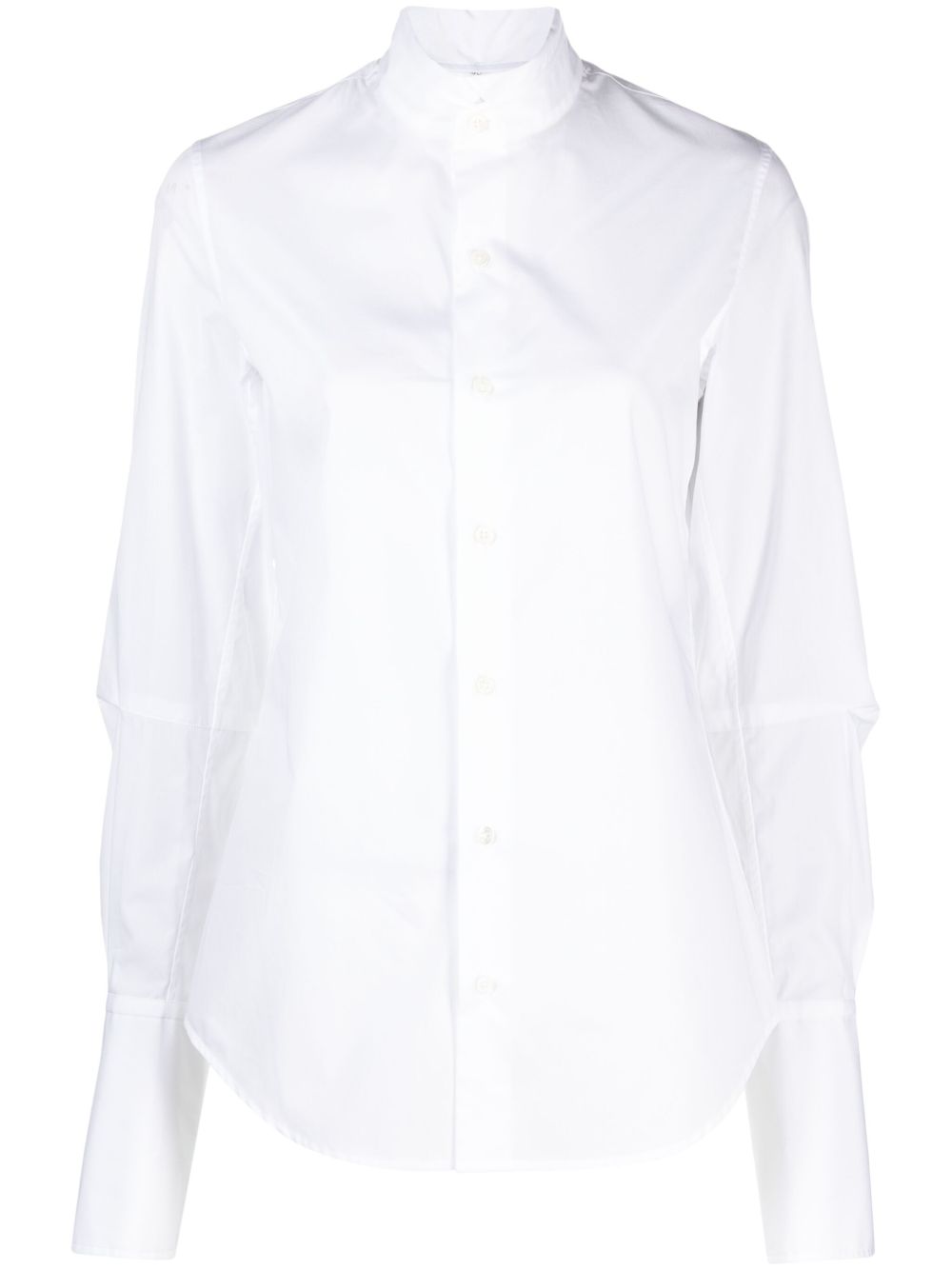 Ann Demeulemeester 泡泡袖棉衬衫 - 白色