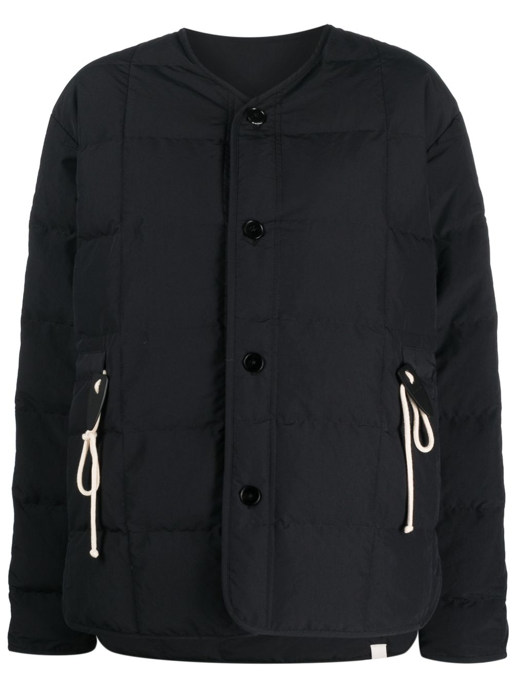Jil Sander 绗缝羽绒夹克 - 黑色