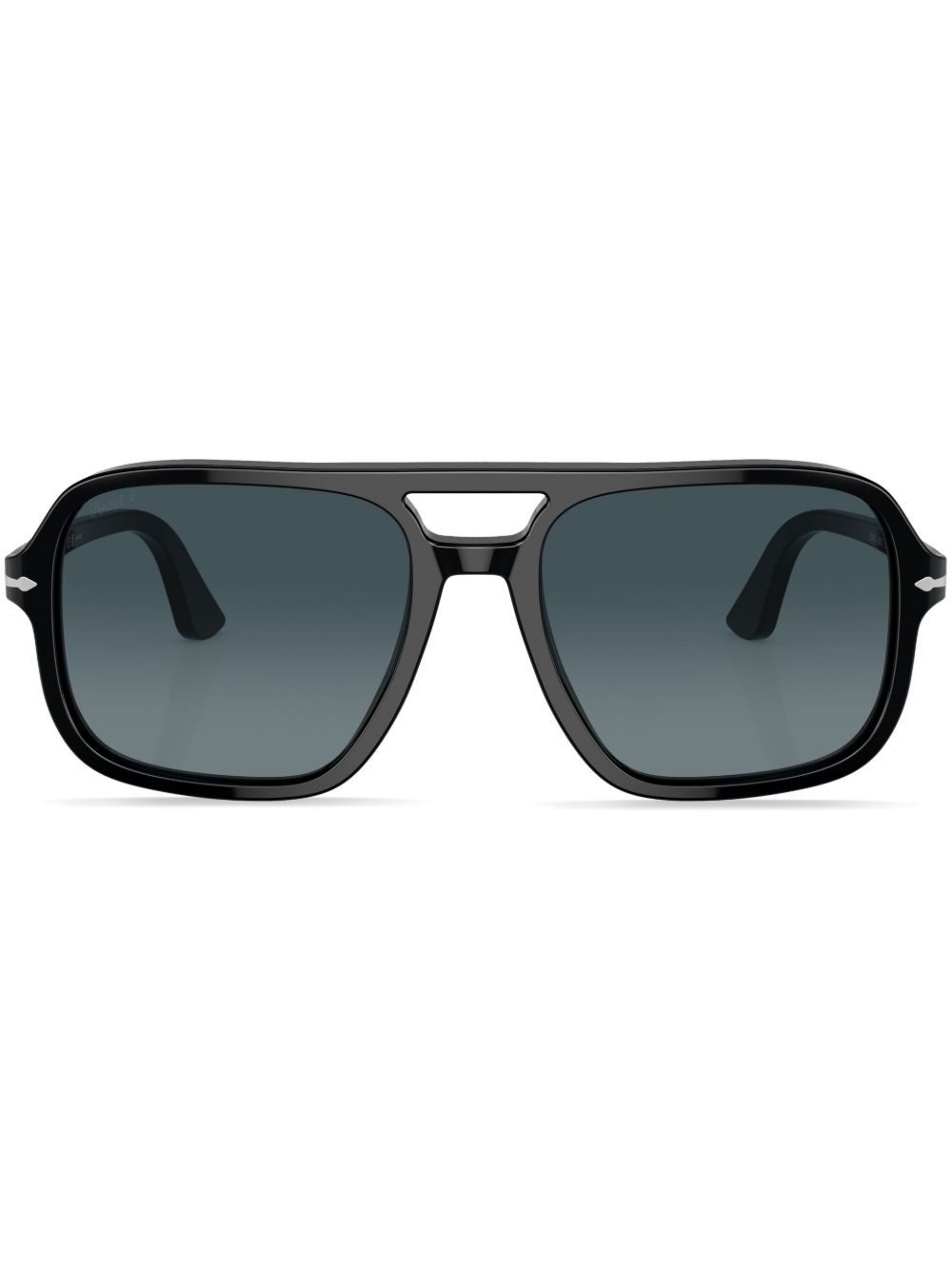 Persol 飞行员镜框太阳眼镜 - 黑色