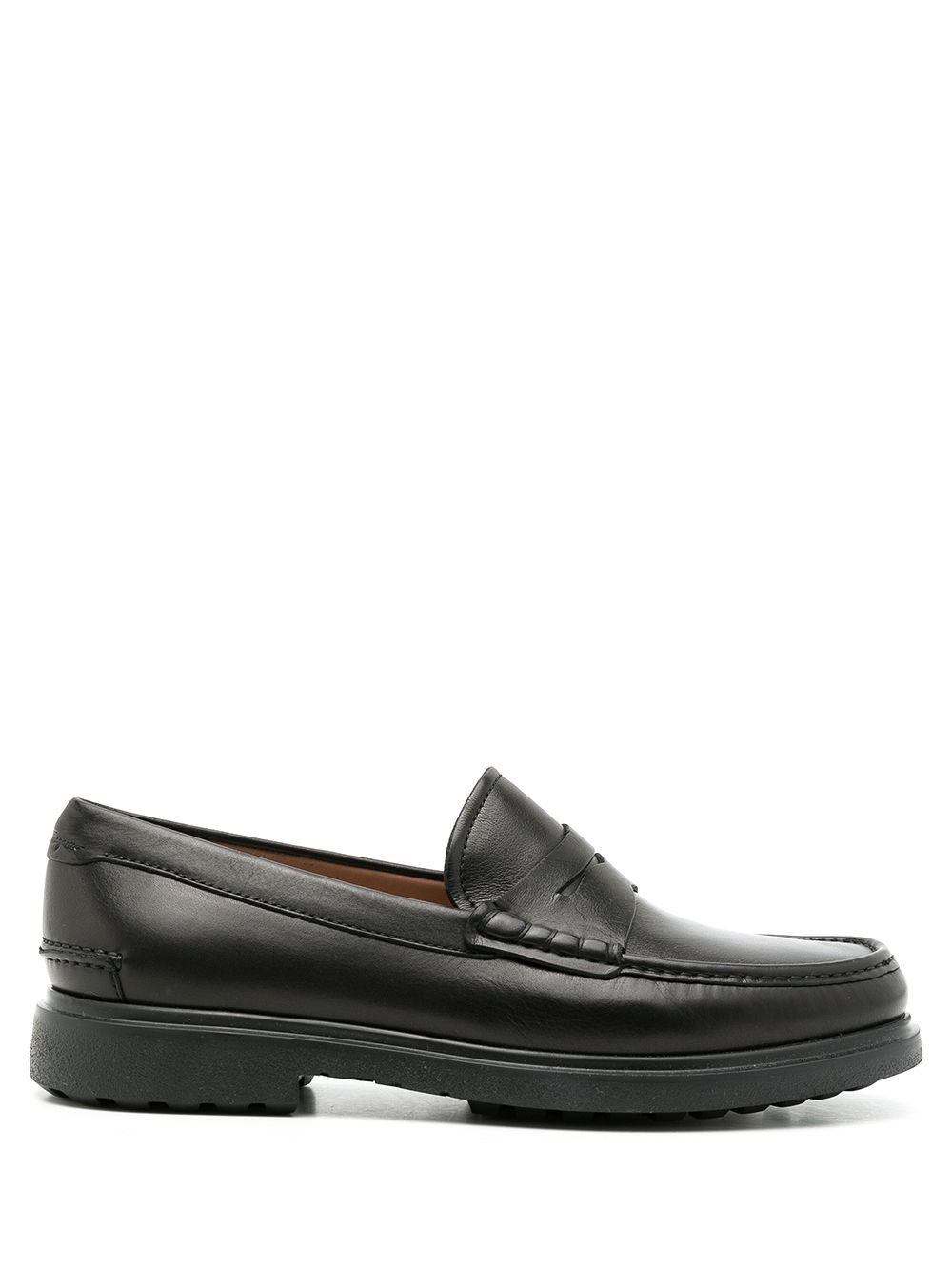 Ferragamo 皮质经典乐福鞋 - 黑色