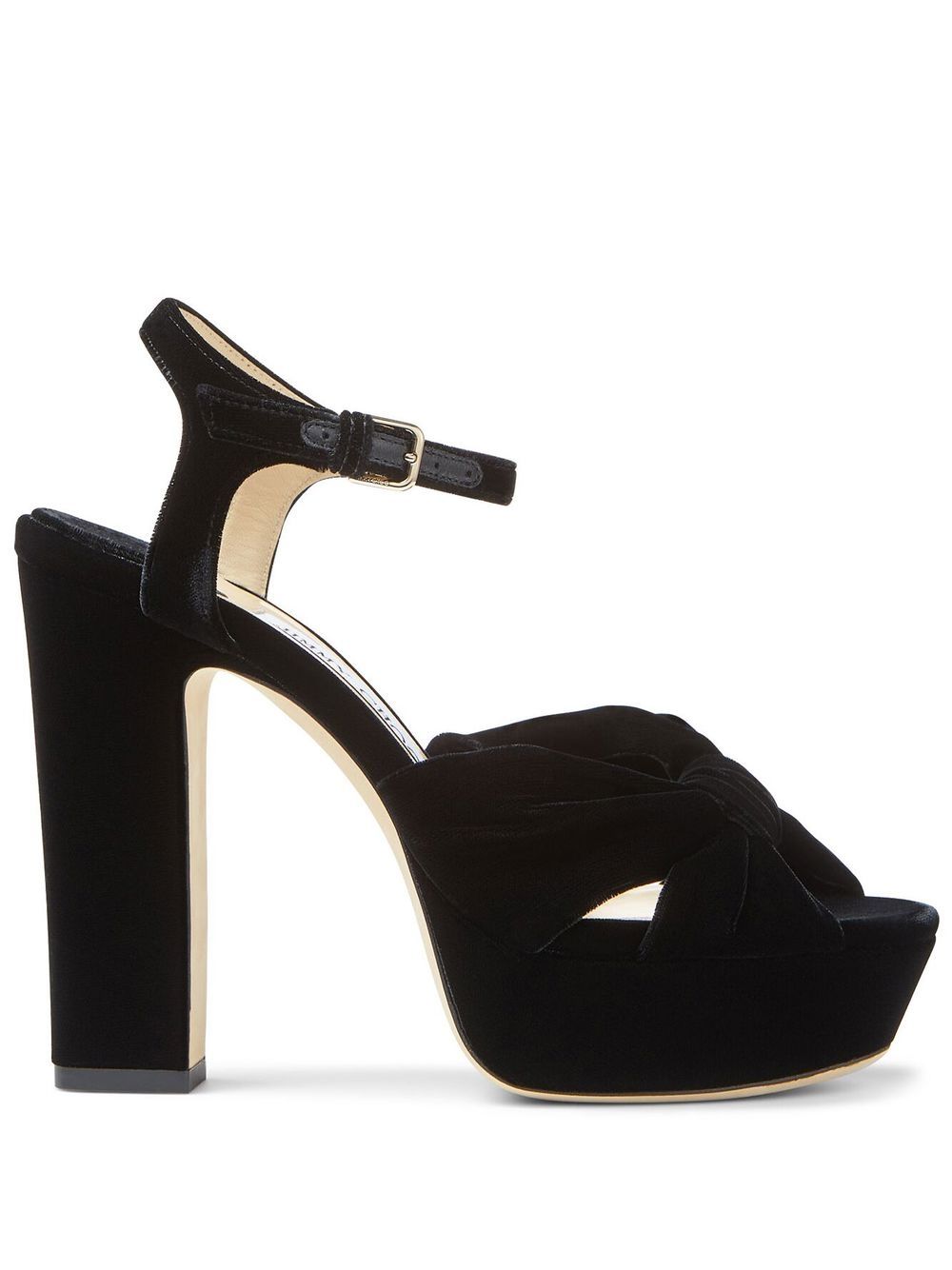 Jimmy Choo Heloise 水台式高跟凉鞋 - 黑色