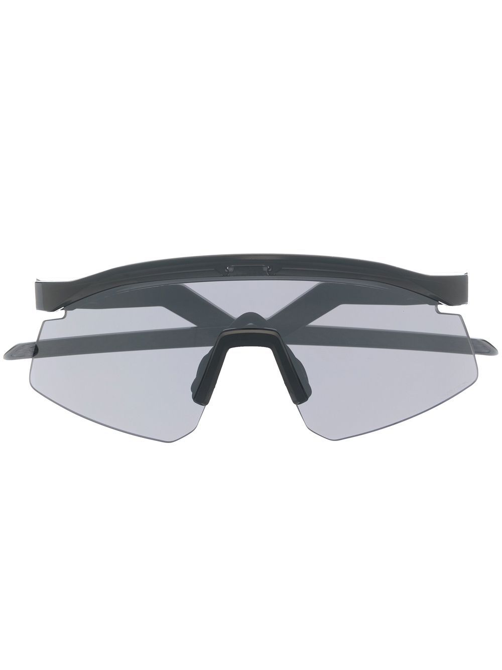 Oakley logo印花有色镜片太阳眼镜 - 黑色