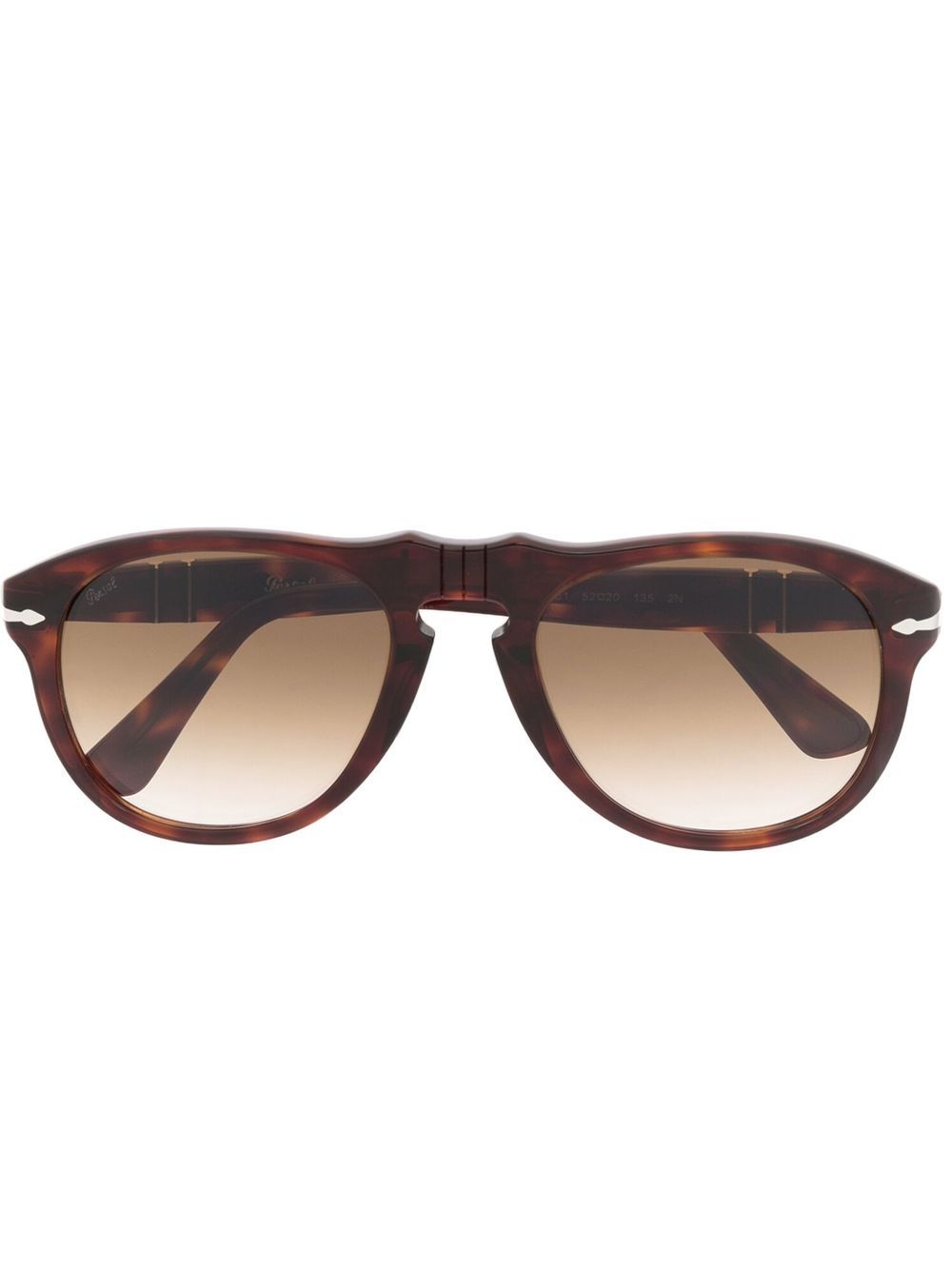 Persol 玳瑁纹飞行员太阳眼镜 - 褐色