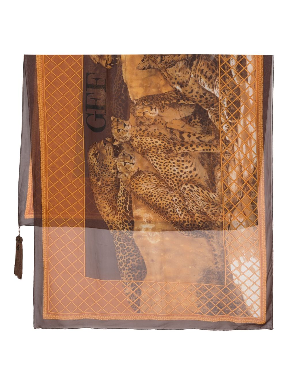 Gianfranco Ferré Pre-Owned Chita 印花真丝围巾 - 褐色