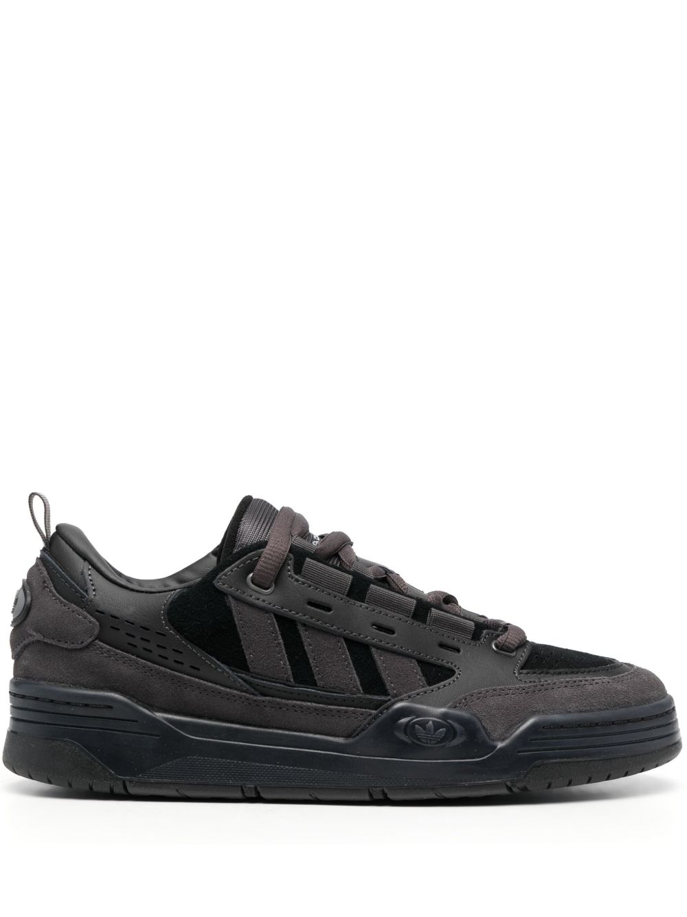adidas adi2000 绒面皮拼接运动鞋 - 黑色