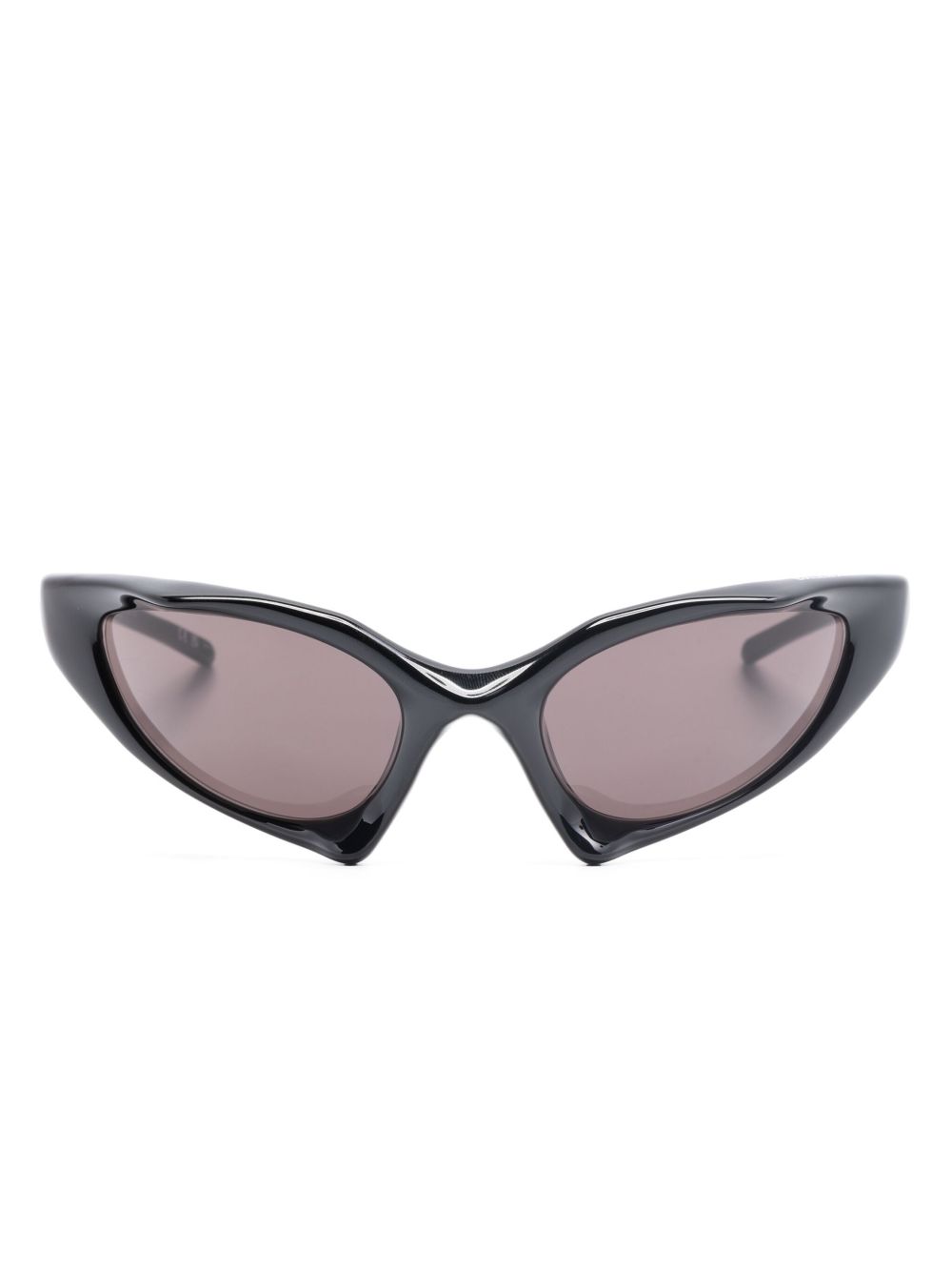Balenciaga Eyewear Runner 猫眼框太阳眼镜 - 黑色
