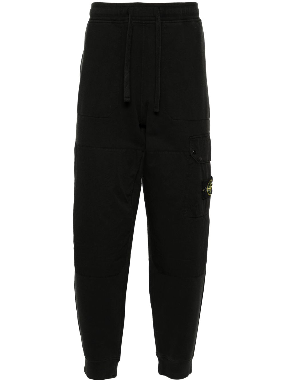 Stone Island 罗盘徽章拼接运动裤 - 黑色