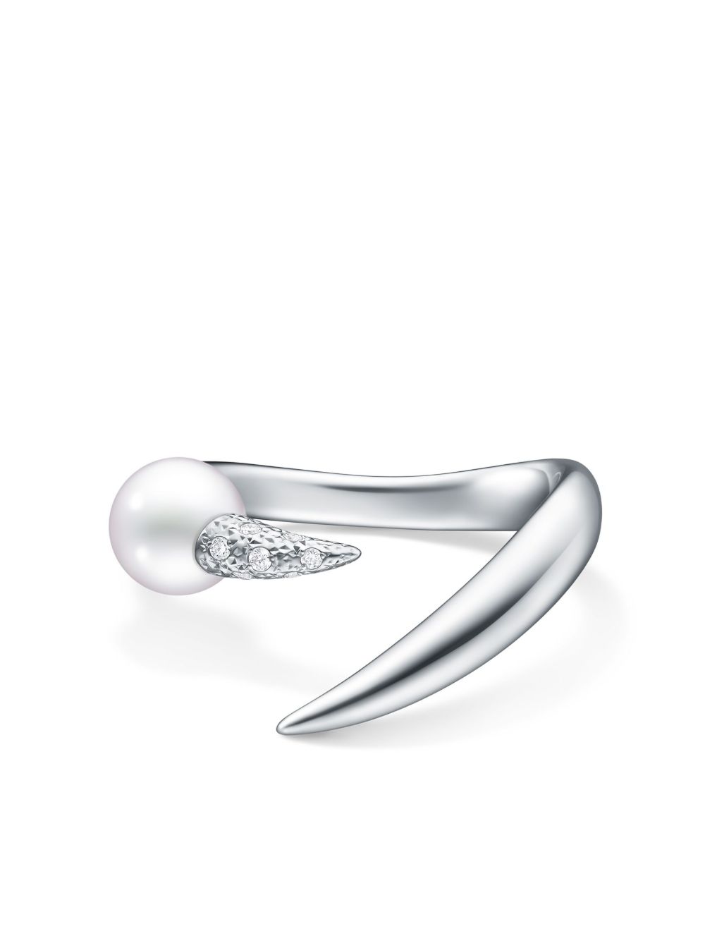 TASAKI 18K白金 Collection Line Danger Horn 戒指 - 银色