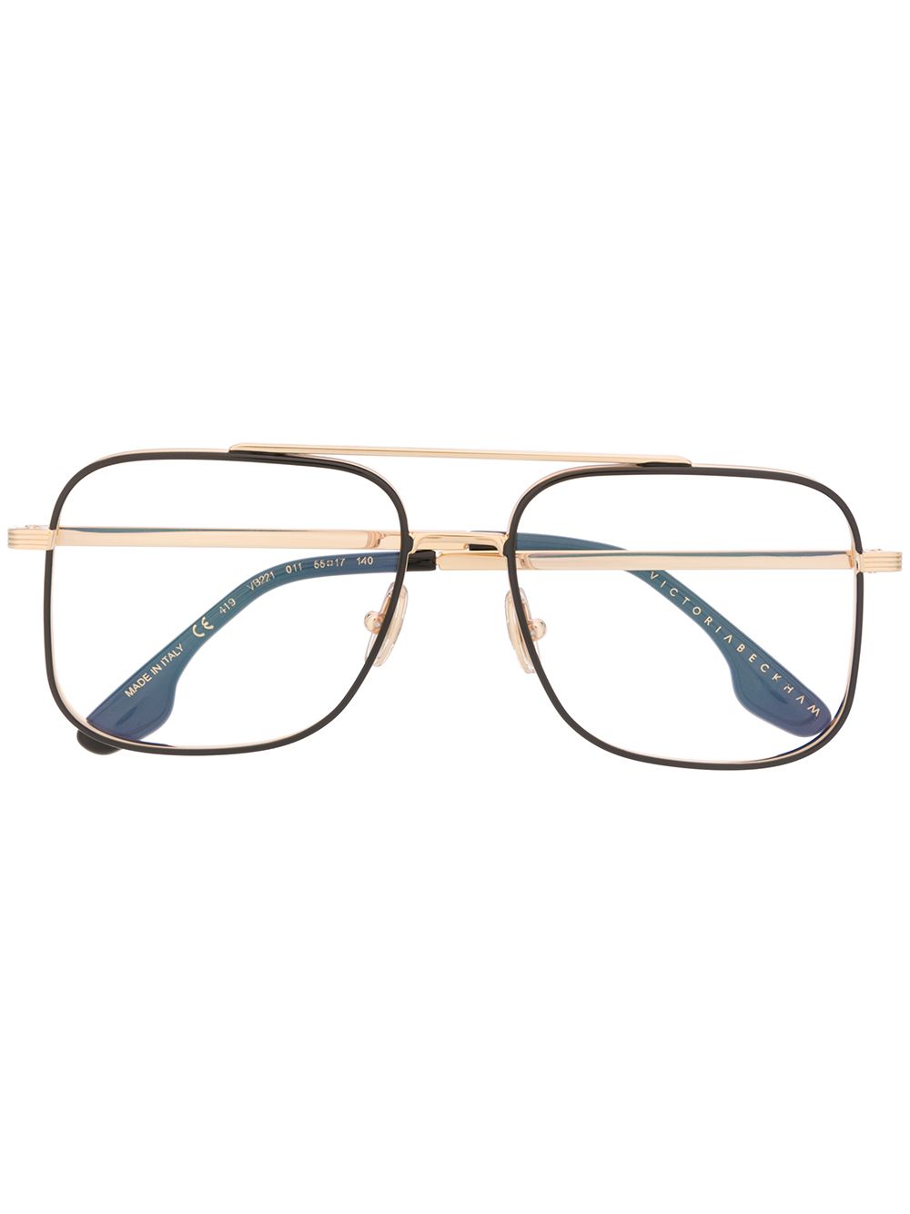 Victoria Beckham Grooved 方框眼镜 - 金色