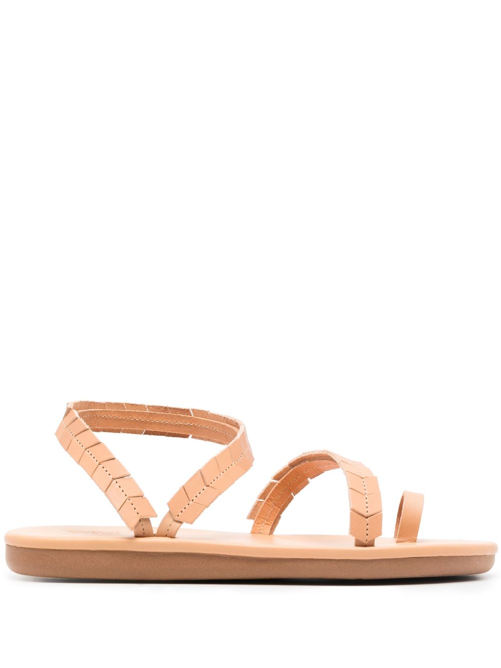 Ancient Greek Sandals Aspida 皮质凉鞋 - 褐色