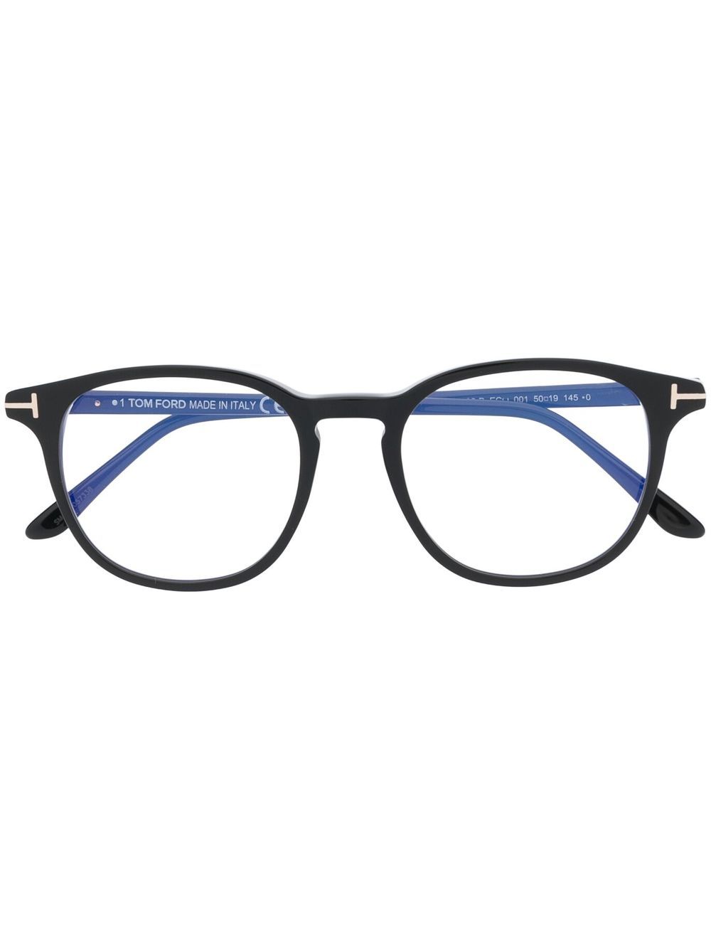TOM FORD Eyewear 圆框眼镜 - 黑色