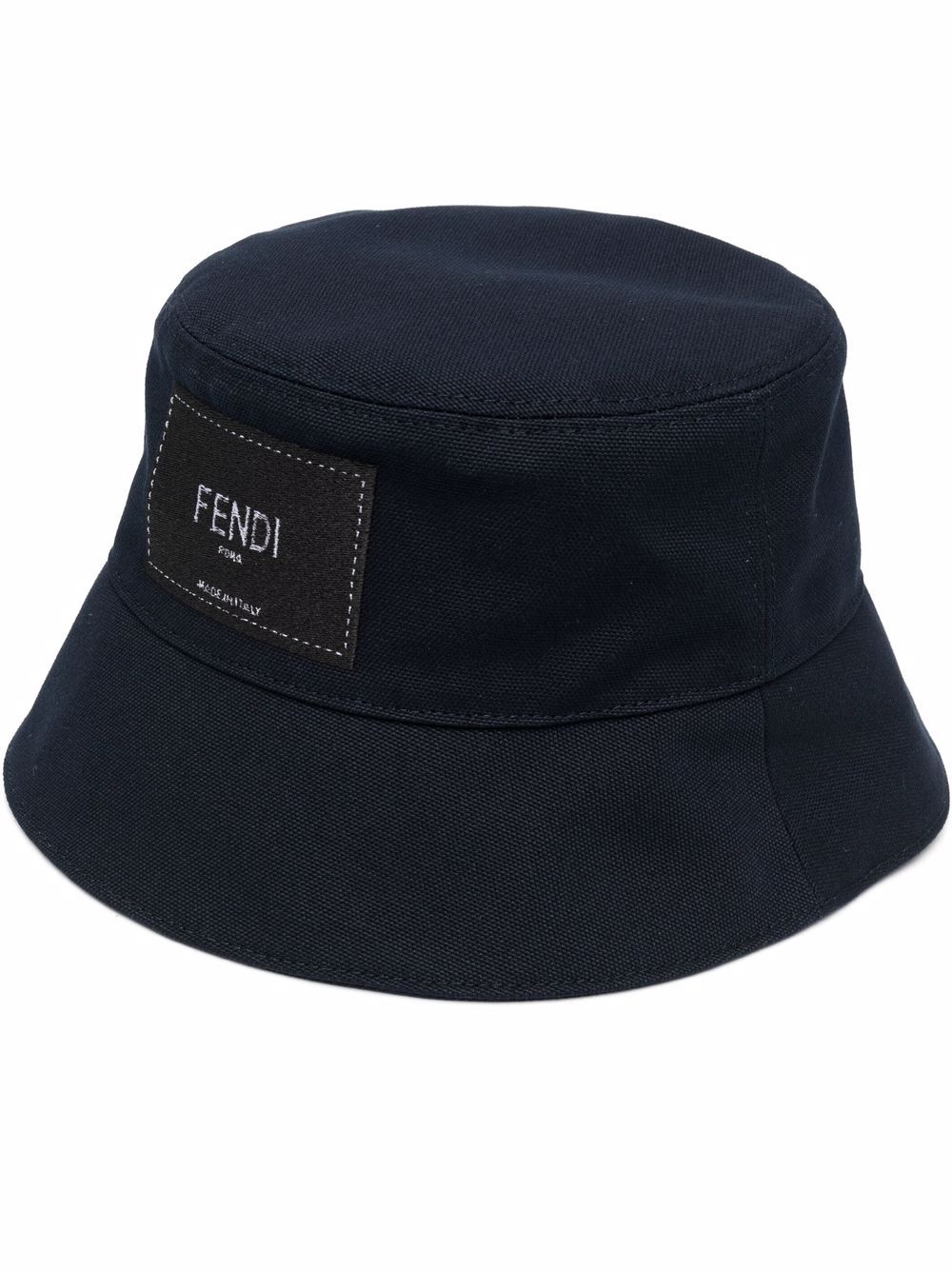 FENDI 标贴渔夫帽 - 蓝色