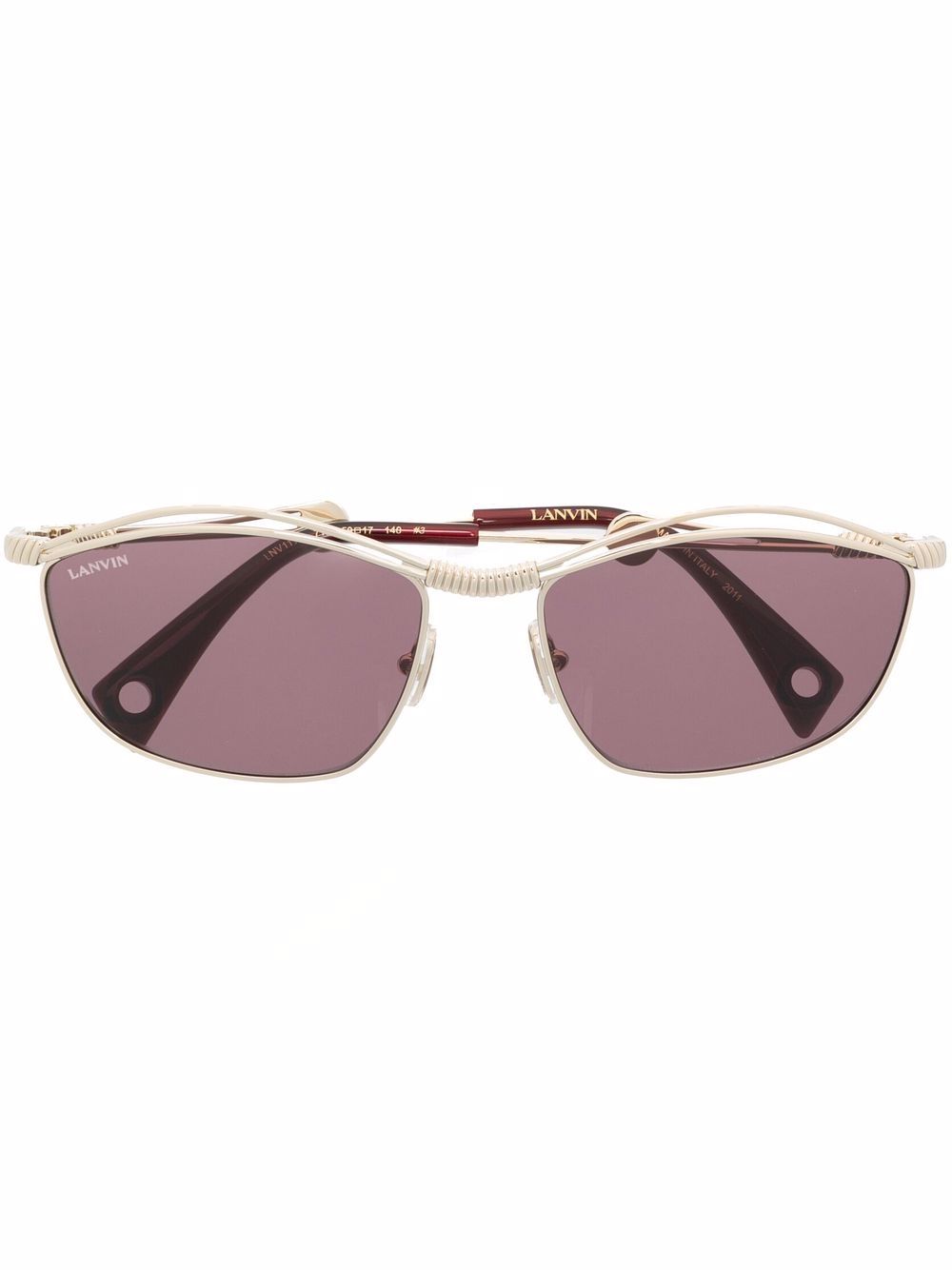 Lanvin 有色镜片方框太阳眼镜 - 金色