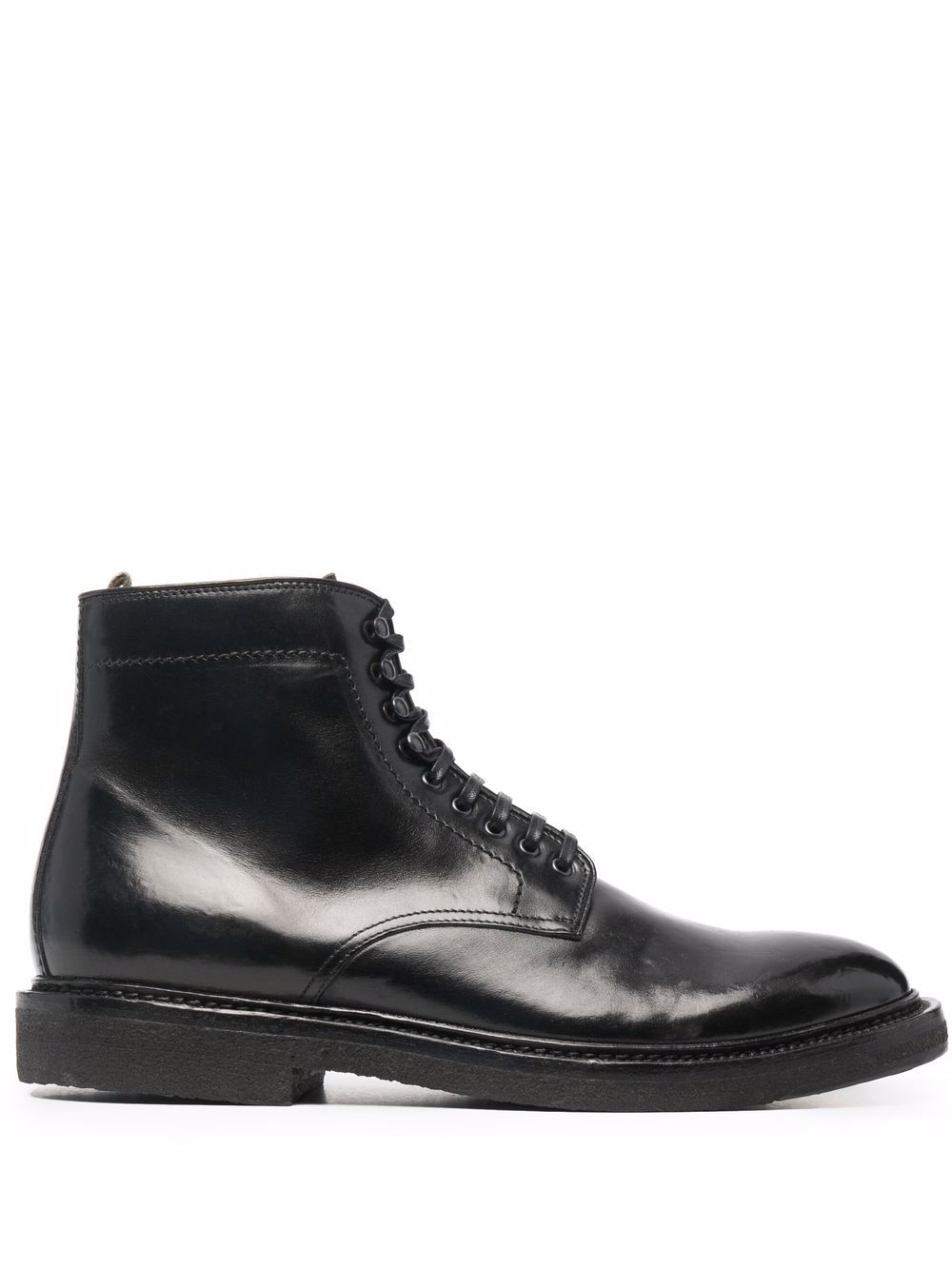 Officine Creative Hopkinss 皮质及踝靴 - 黑色