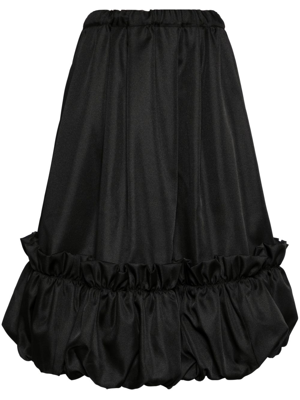 Comme Des Garçons Comme Des Garçons 缩褶A字半身裙 - 黑色