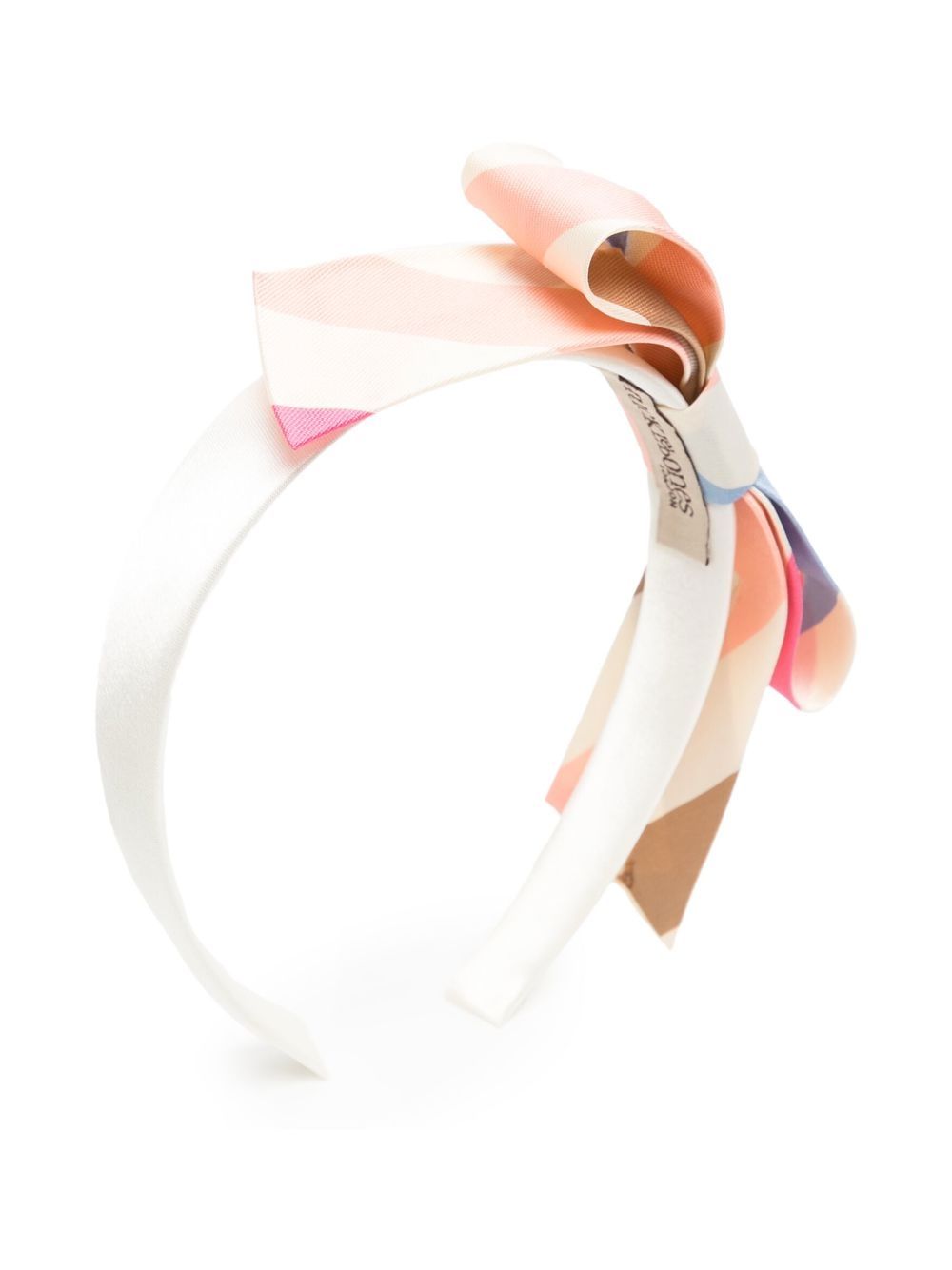 Hucklebones London Side Bow 条纹发箍 - 白色