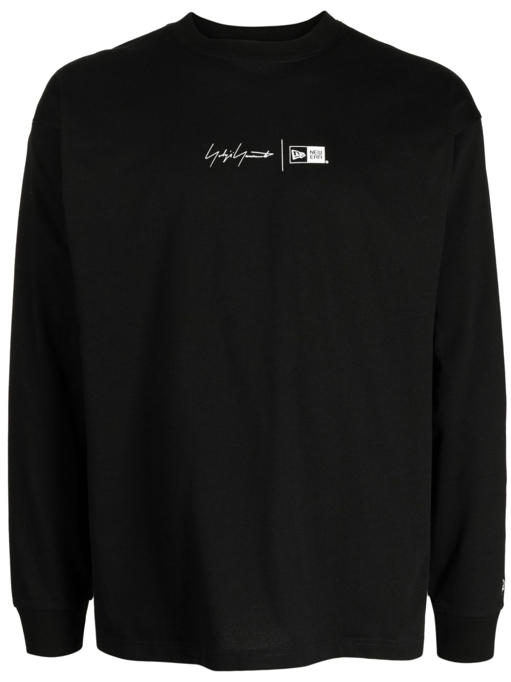 Yohji Yamamoto logo印花棉T恤 - 黑色