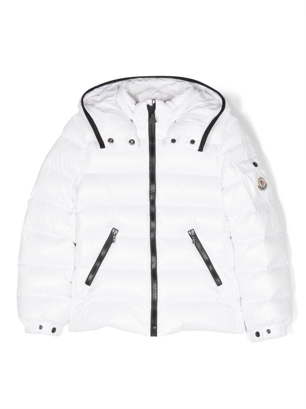 Moncler Enfant Bady 填充拉链夹克 - 白色