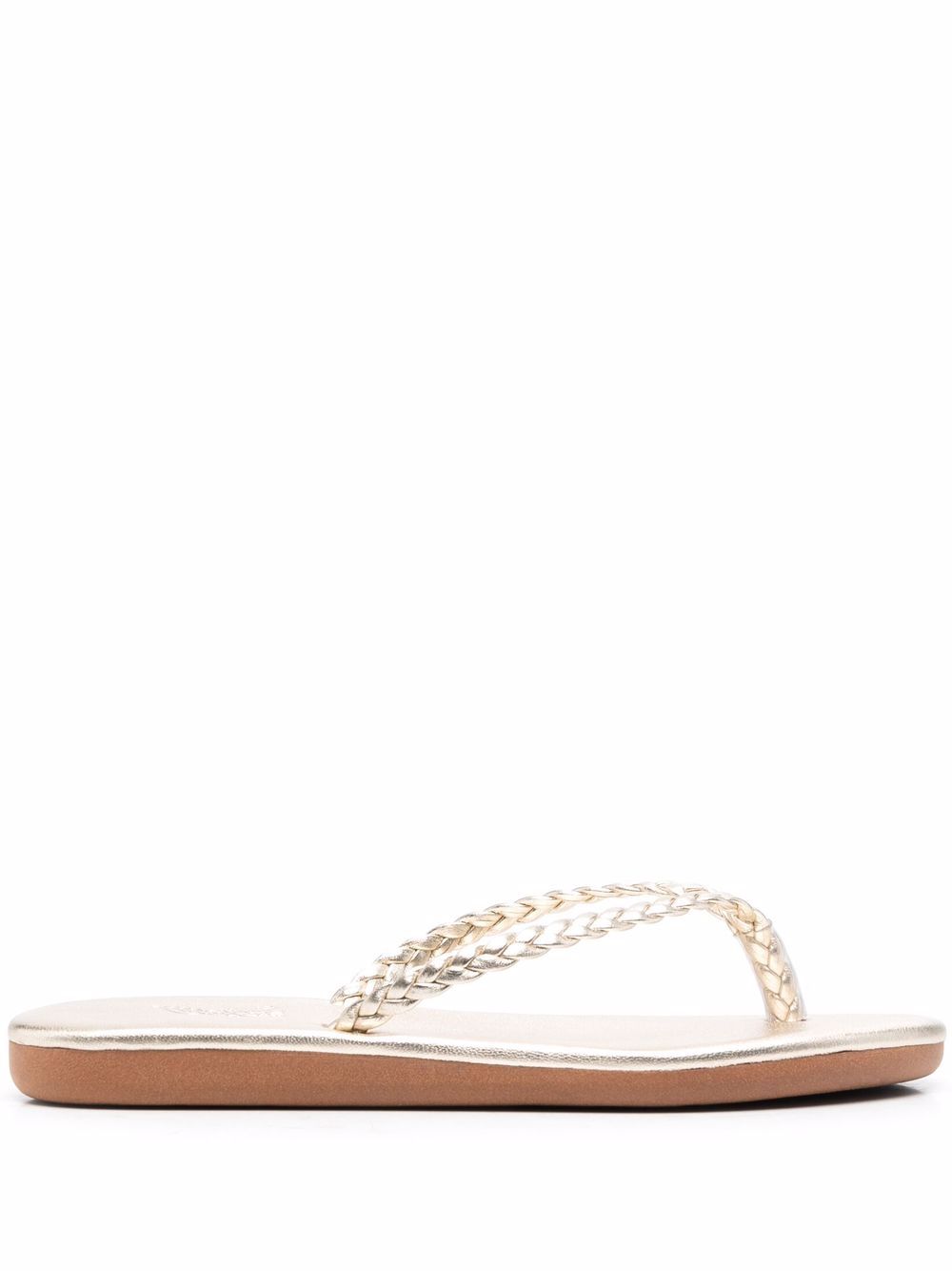 Ancient Greek Sandals Plage 麻辫带人字拖 - 黄色