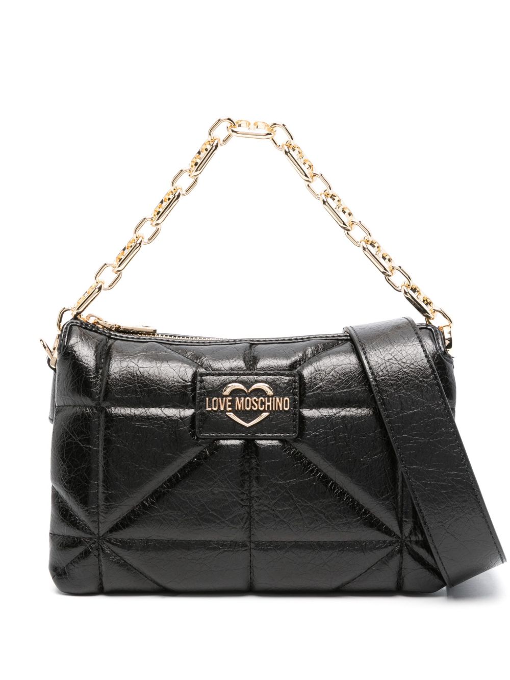 Love Moschino 绗缝手提包 - 黑色