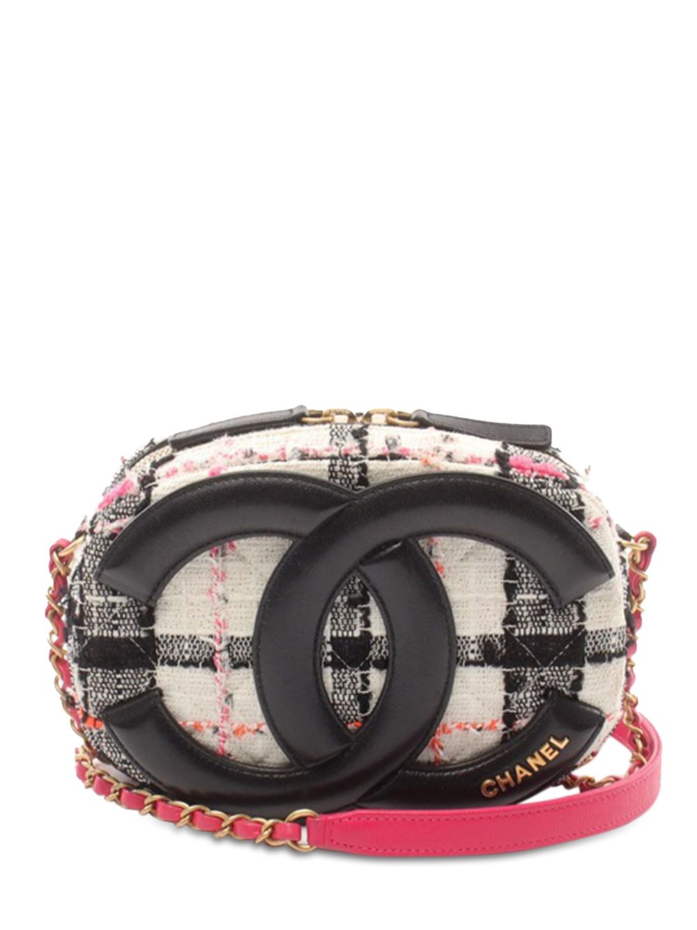 CHANEL Pre-Owned Tweed Coco Midnight Camera Case 斜挎包（2020年典藏款） - 黑色