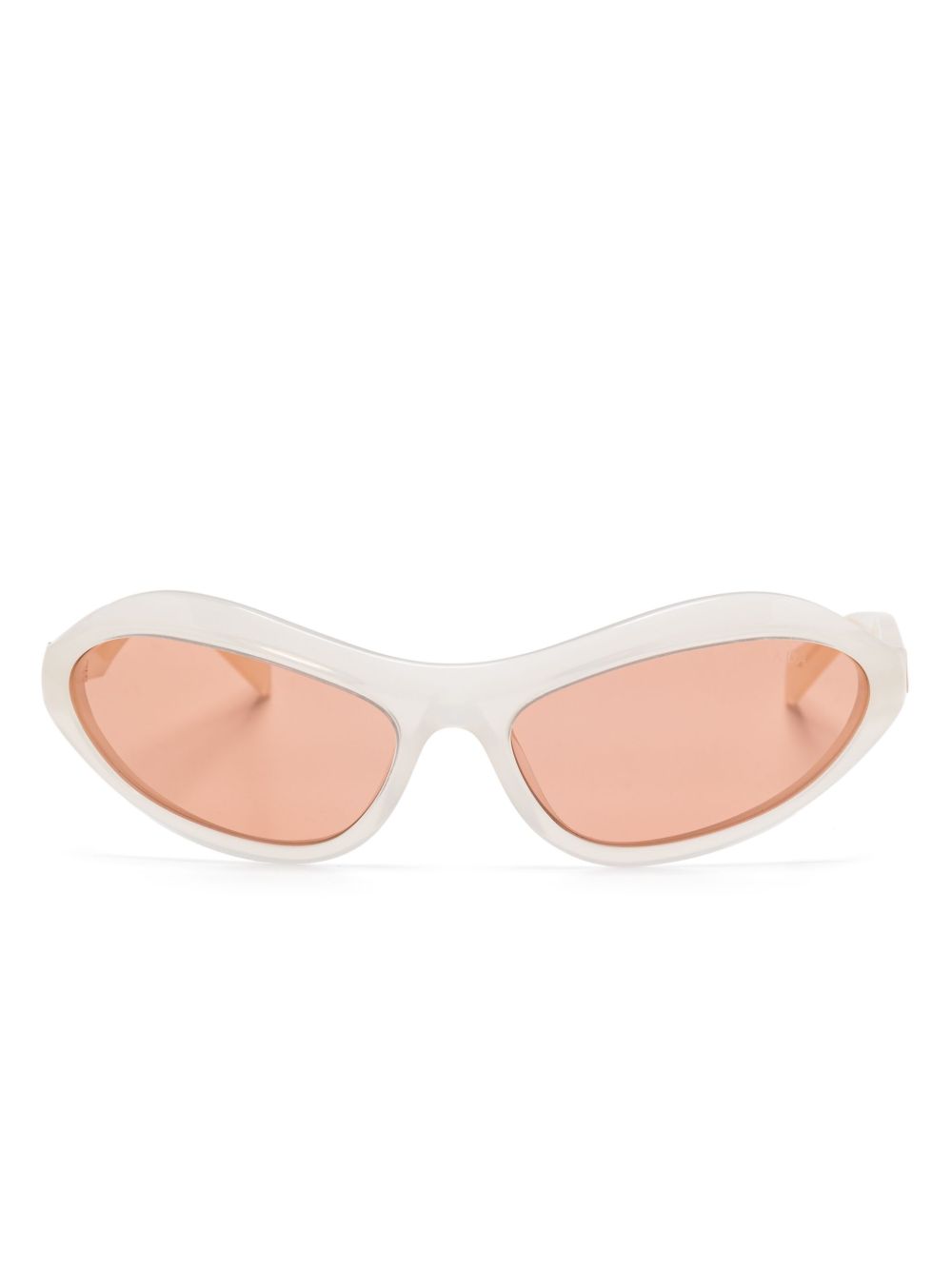 Prada Eyewear biker-frame sunglasses - 白色