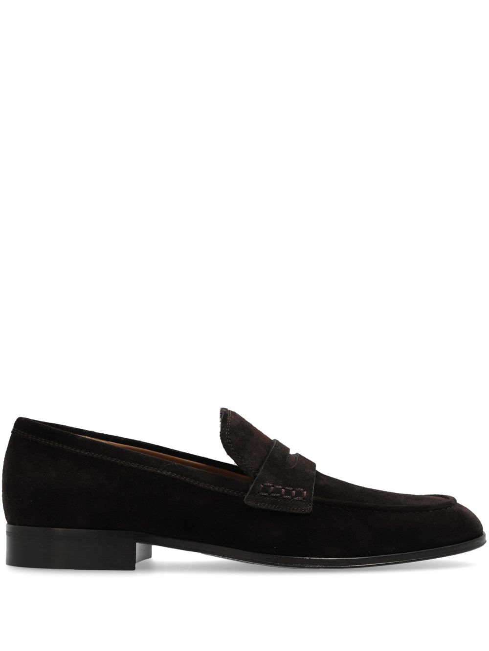 Gianvito Rossi George 经典绒面皮乐福鞋 - 褐色