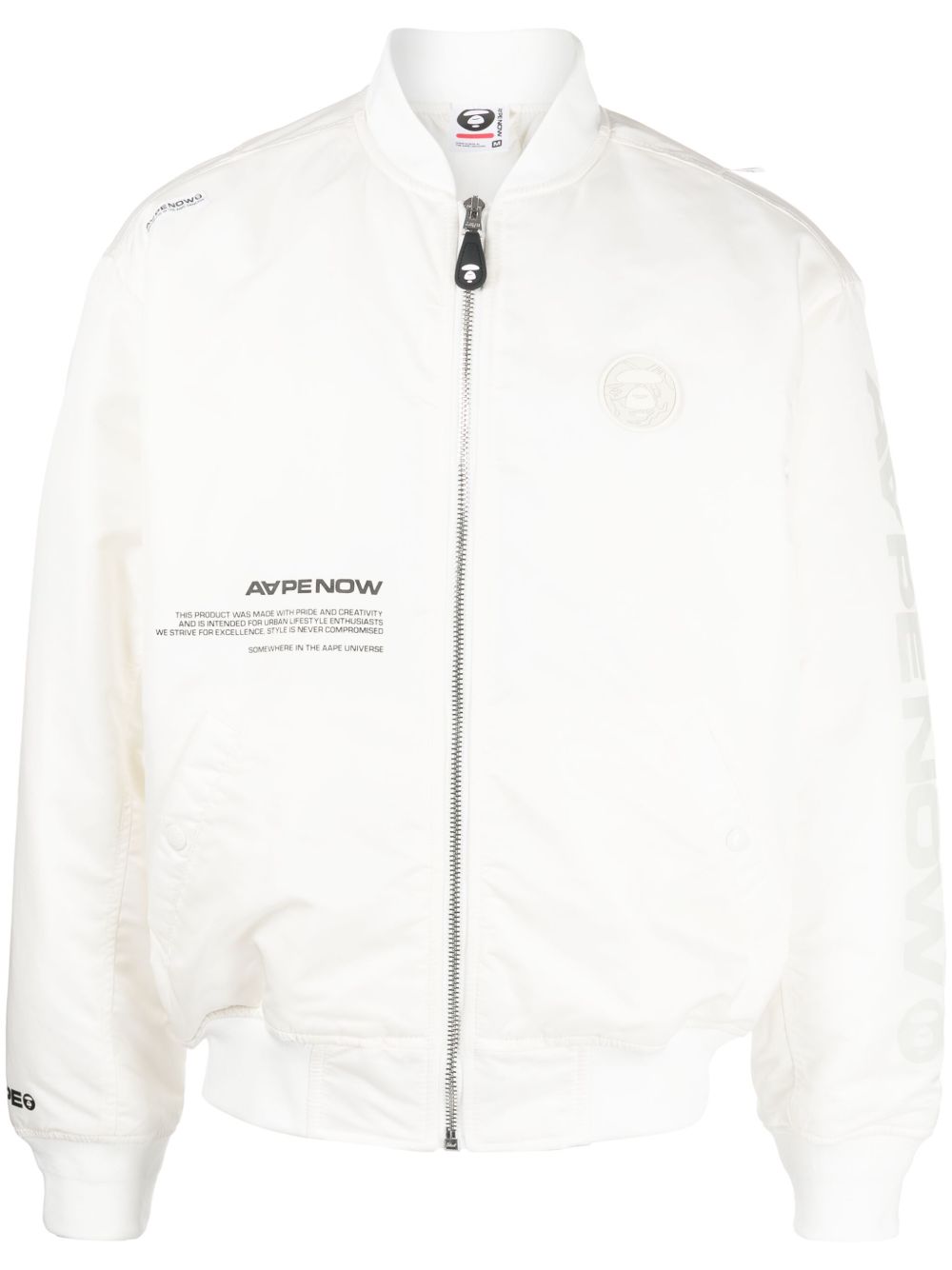 AAPE BY *A BATHING APE® 标贴拉链飞行员夹克 - 中性色