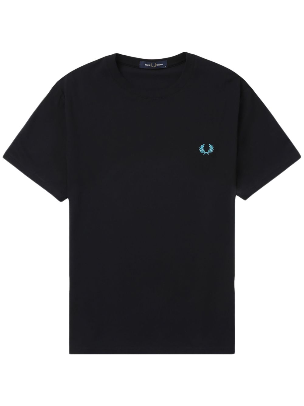 Fred Perry logo刺绣棉T恤 - 黑色