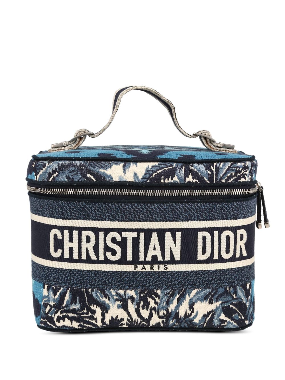 Christian Dior Pre-Owned 叶形提花化妆包（2020年典藏款） - 蓝色