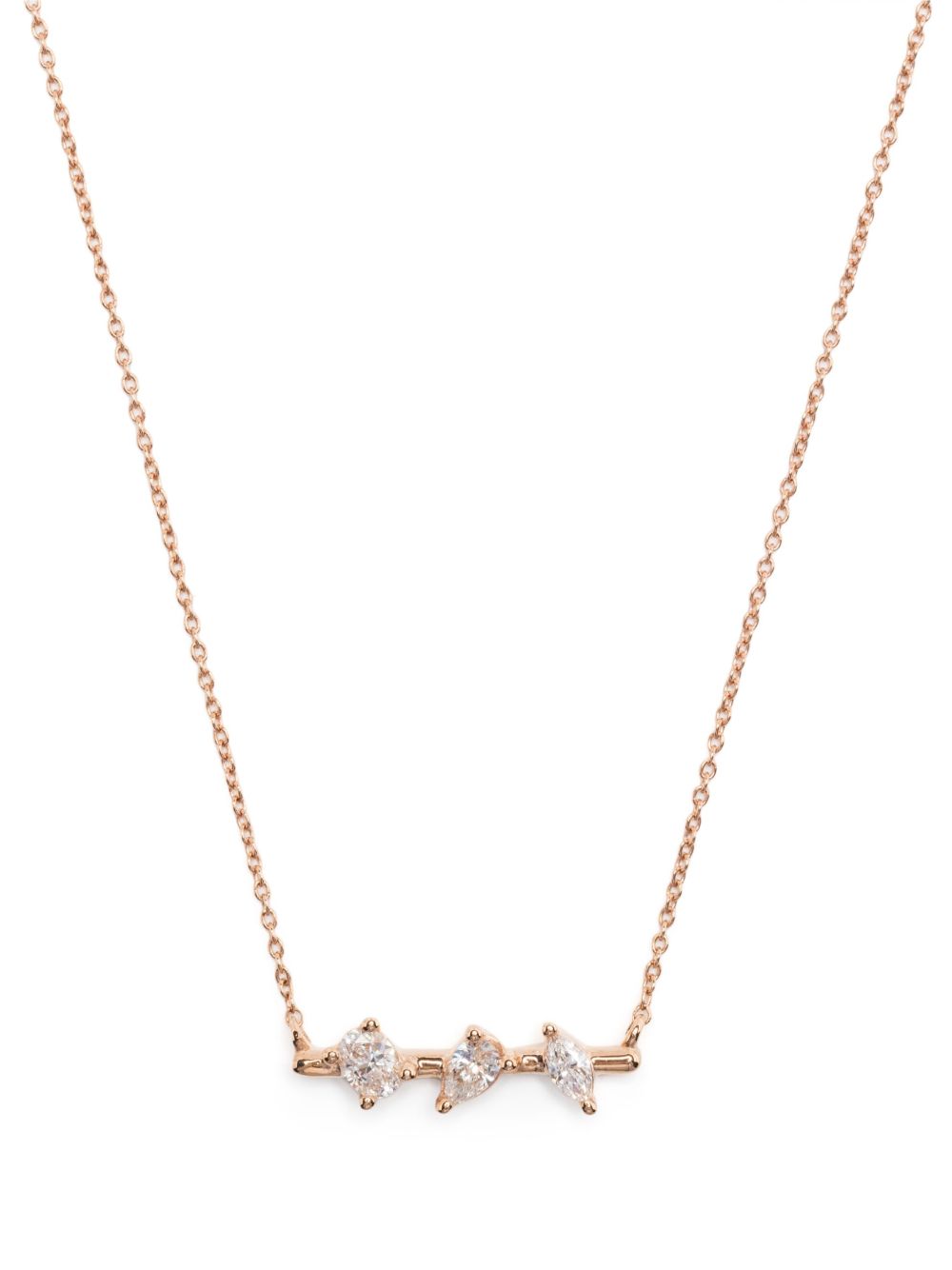 Dana Rebecca Designs Alexa Jordyn 14K玫瑰金钻石项链 - 金色