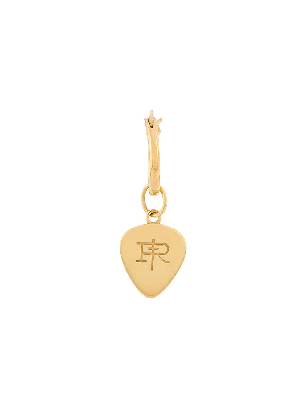 True Rocks plectrum 迷你圈形耳环 - 金色