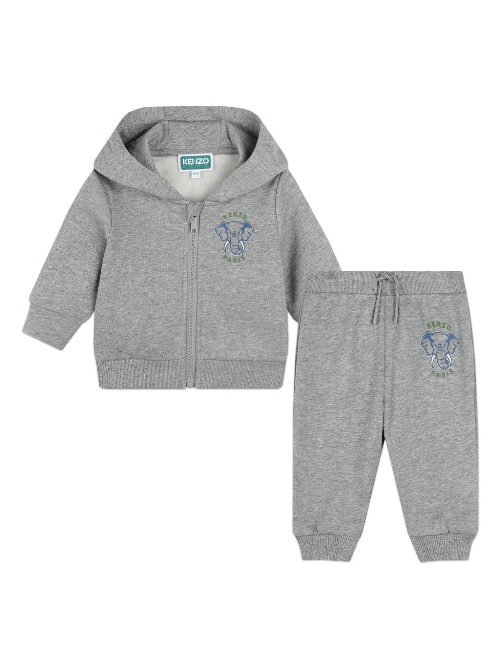 Kenzo Kids logo印花运动套装 - 灰色