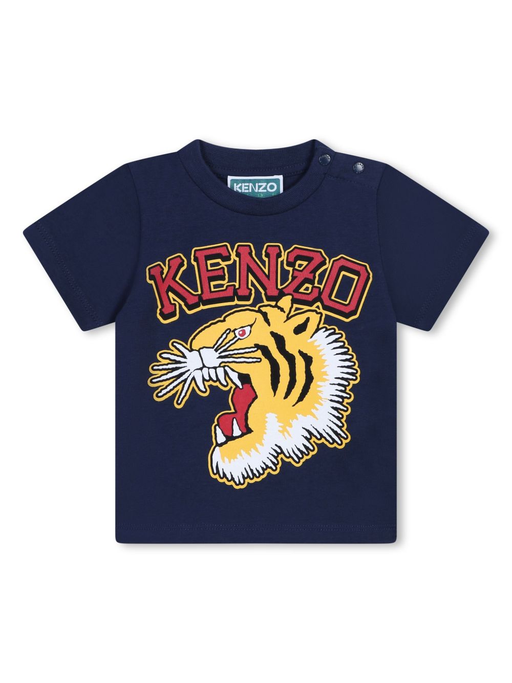 Kenzo Kids Tiger 印花棉T恤 - 蓝色