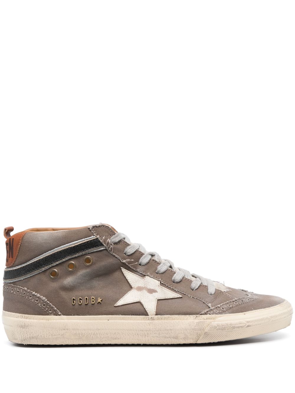 Golden Goose Mid Star 仿旧效果运动鞋 - 褐色