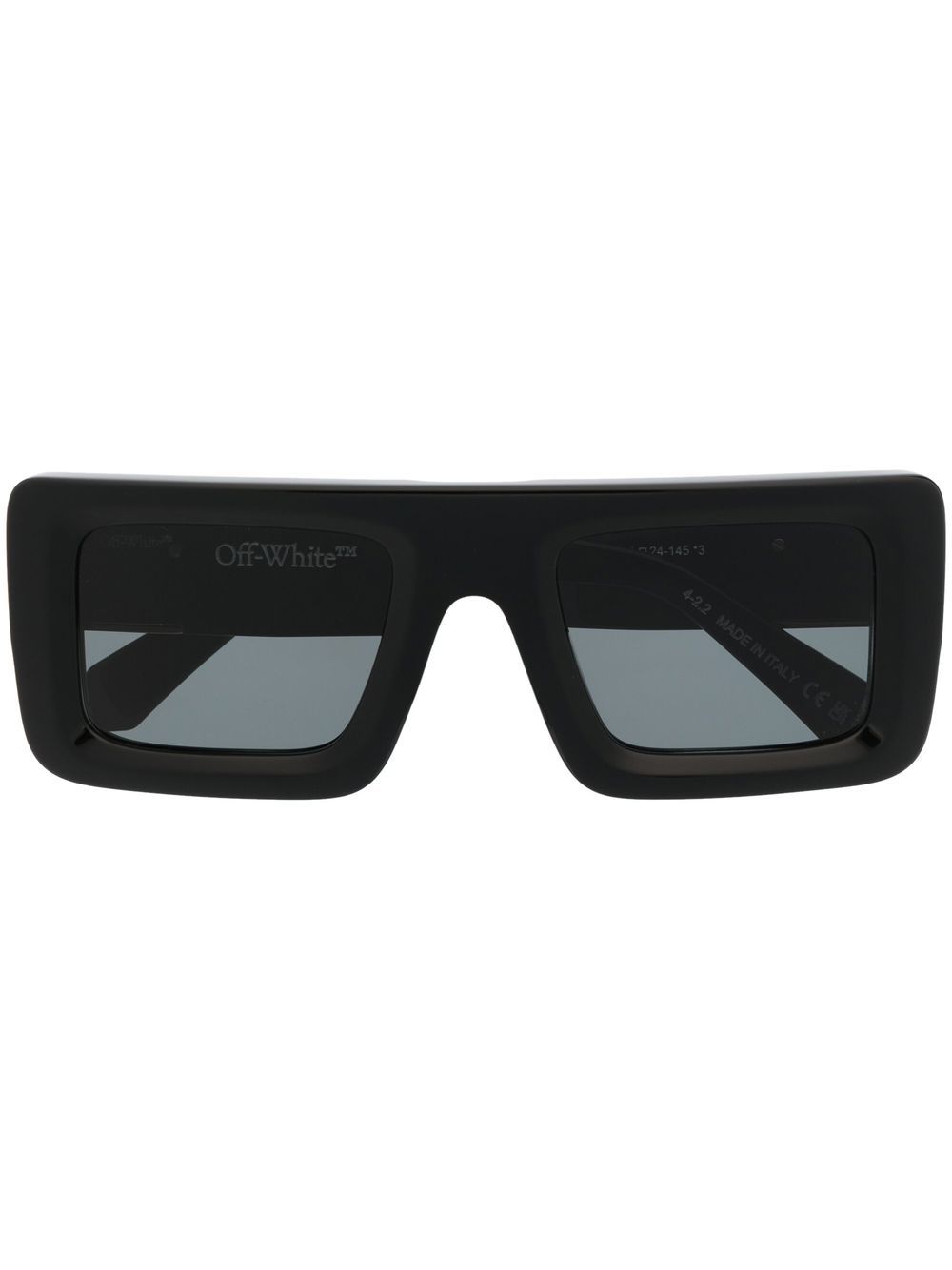 Off-White Eyewear 箭头图案太阳眼镜 - 黑色