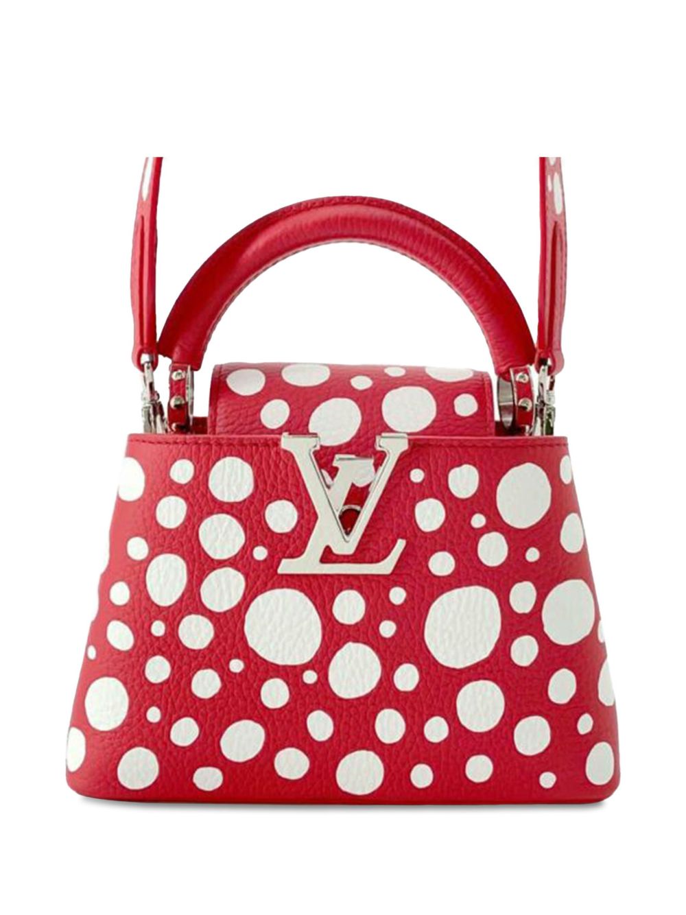 Louis Vuitton Pre-Owned Yayoi Kusama Taurillon Infinity Dots Capucines Mini 斜挎包（2021-2024年典藏款） - 红色