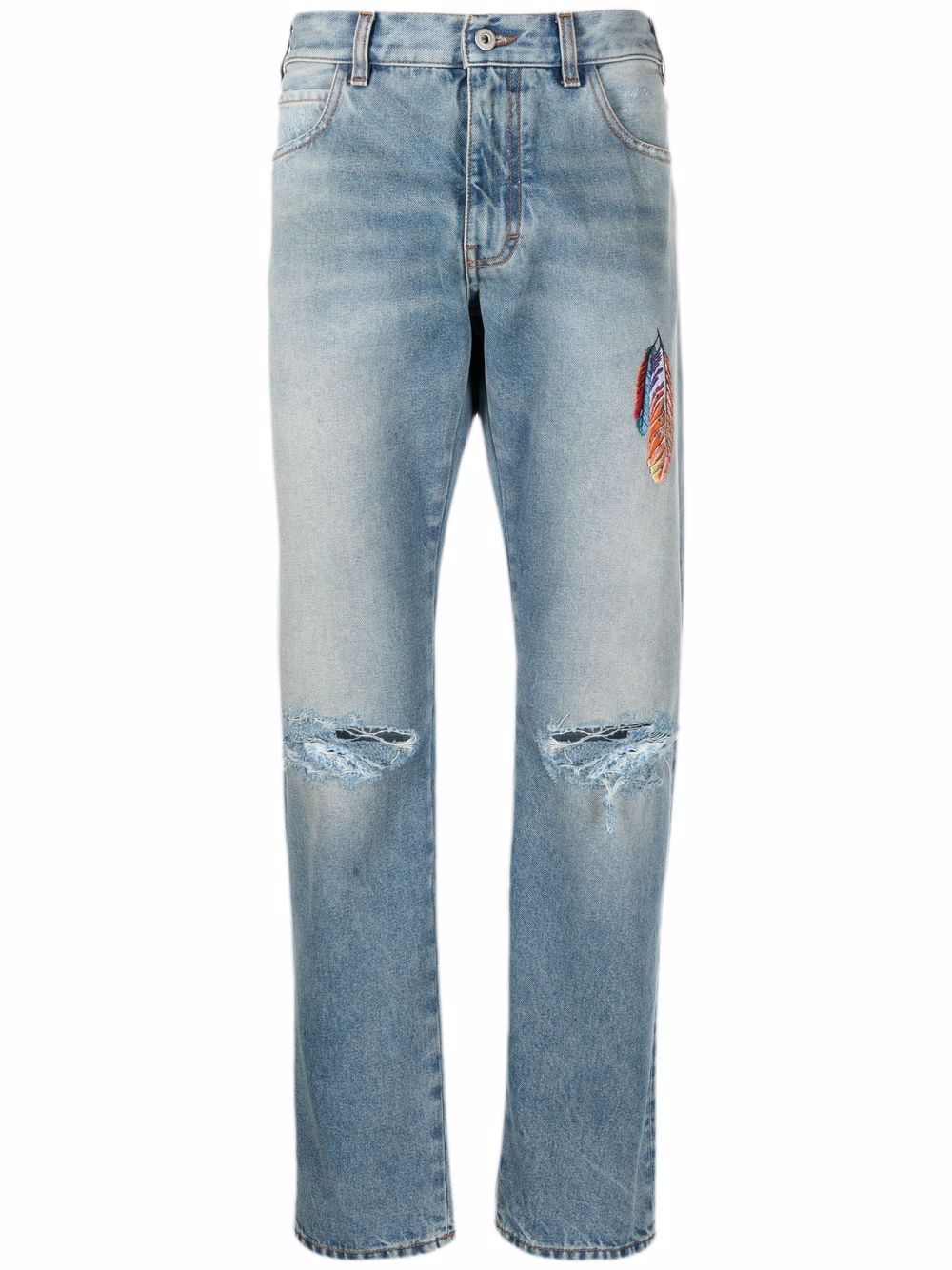 Marcelo Burlon County of Milan 直筒牛仔裤 - 蓝色
