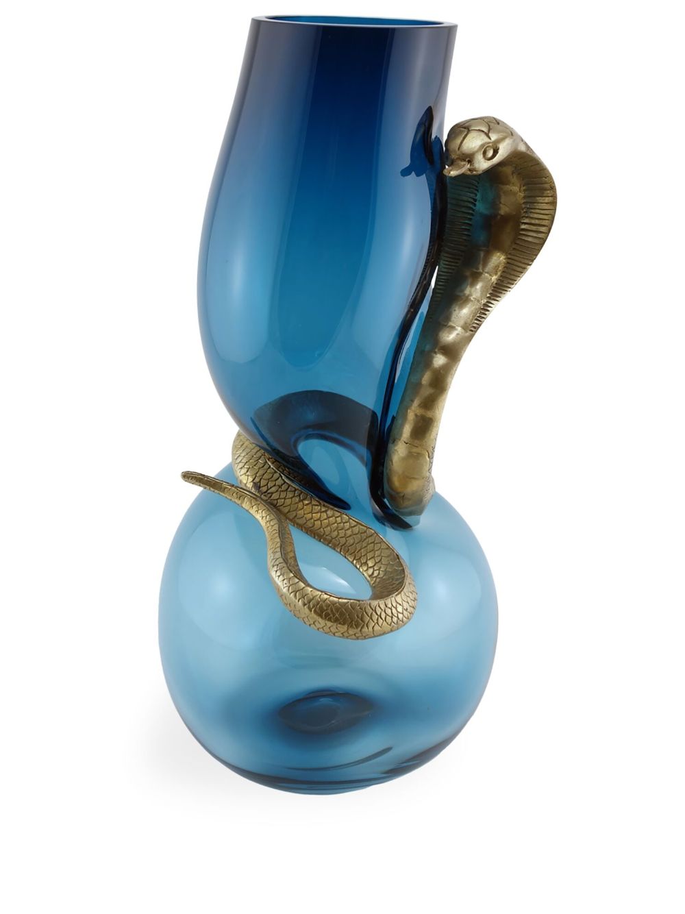 Vanessa Mitrani Cobra 玻璃花瓶（400毫米） - 蓝色