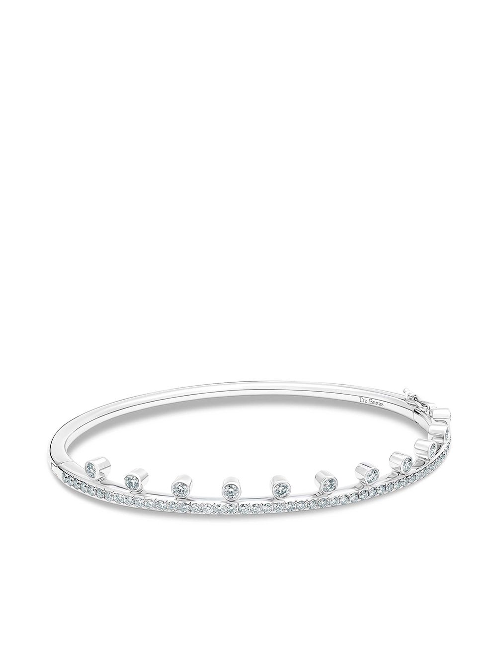 De Beers Jewellers Dewdrop 18K白金钻石手链 - 银色