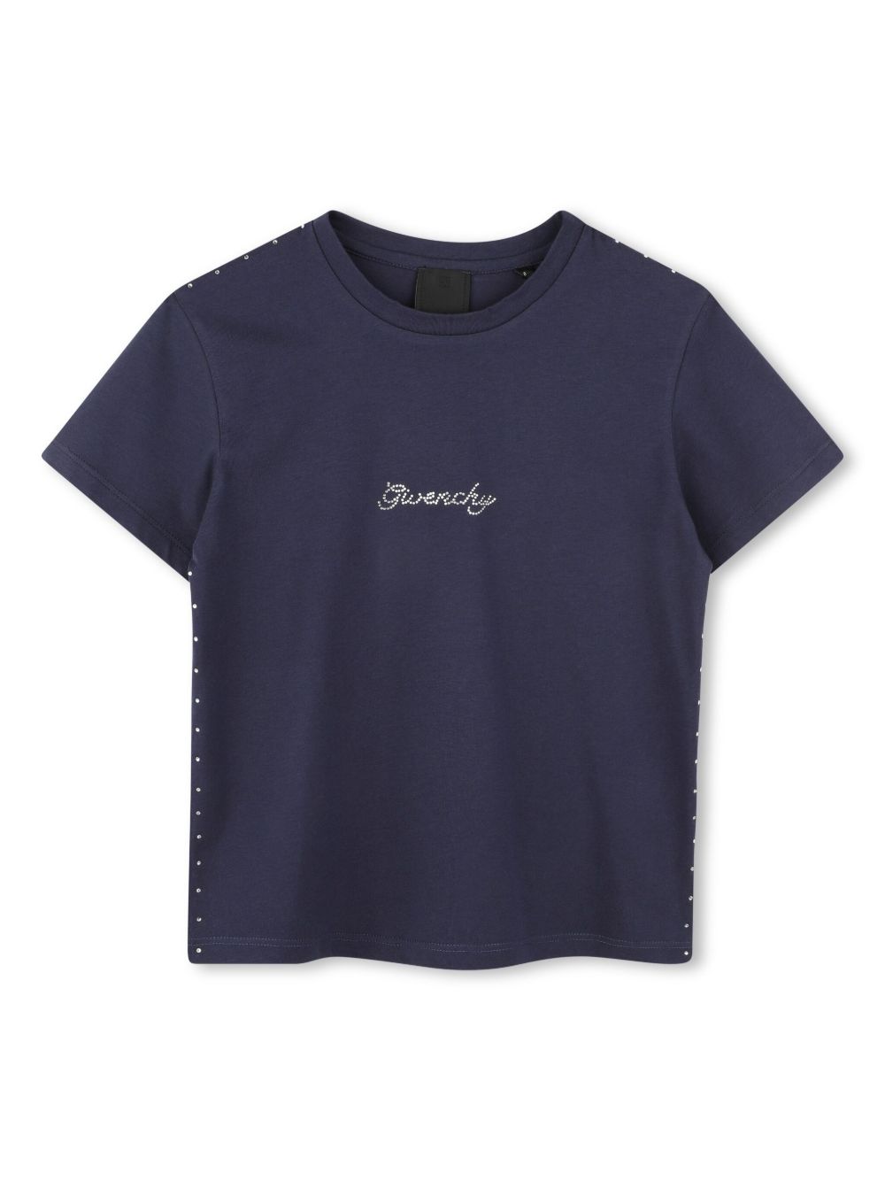 Givenchy Kids logo缀饰T恤 - 蓝色