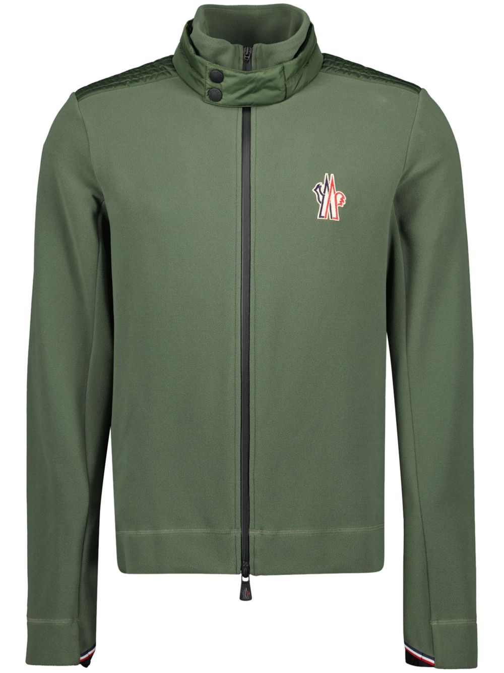 Moncler Grenoble 抓绒拉链卫衣 - 绿色