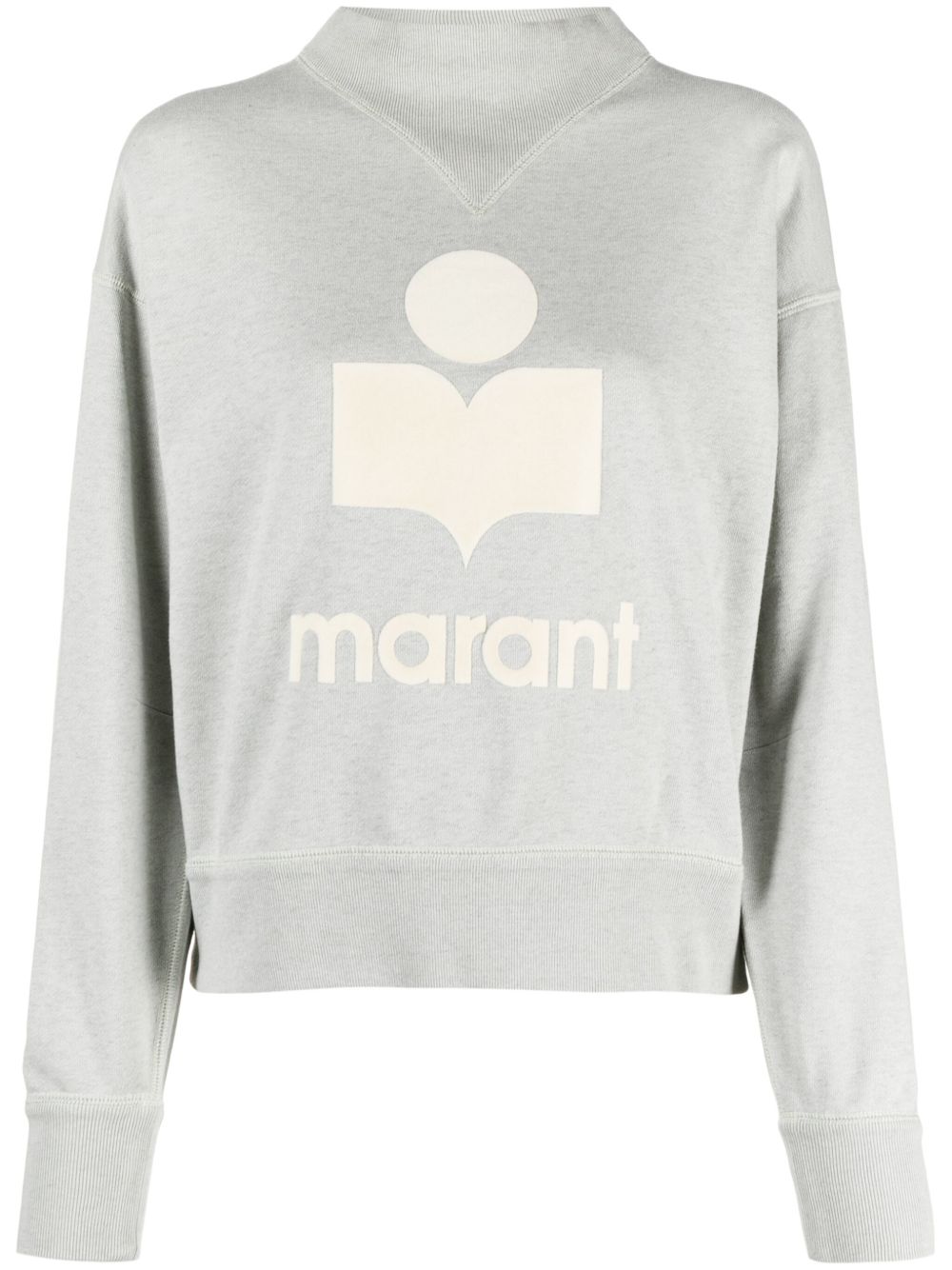 MARANT ÉTOILE Moby logo植绒卫衣 - 灰色