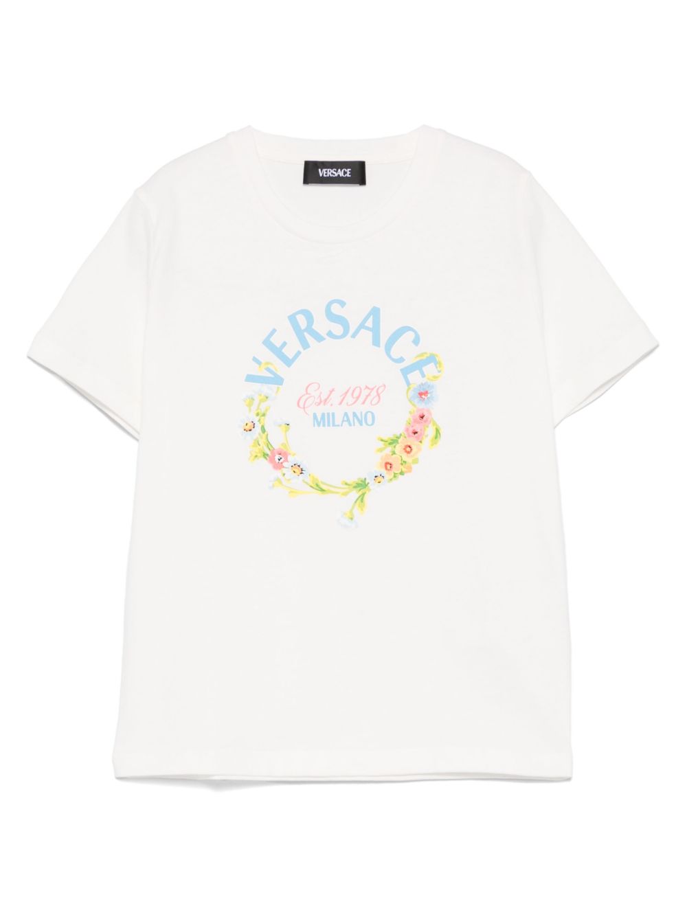 Versace Kids Versace Milano 印花T恤 - 白色