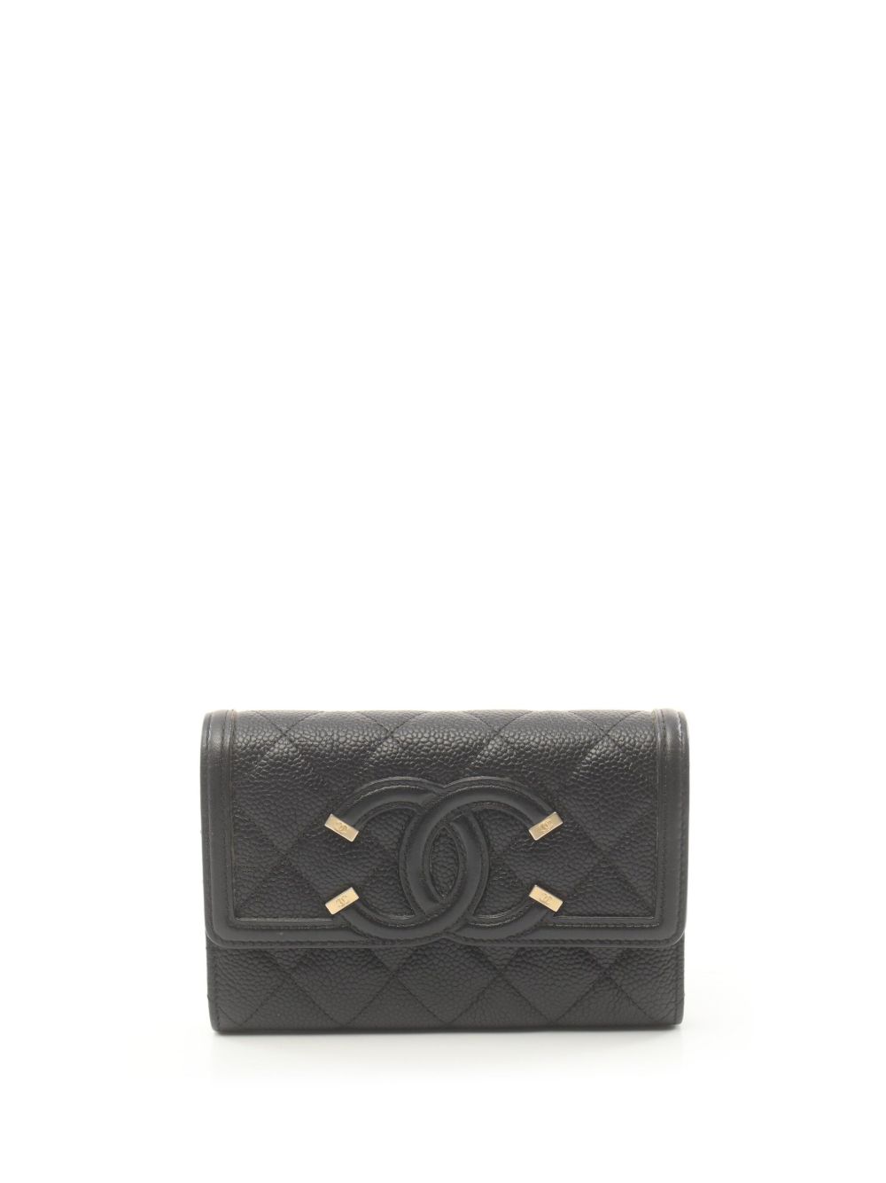 CHANEL Pre-Owned CC 钱包（2018-2019年典藏款） - 黑色