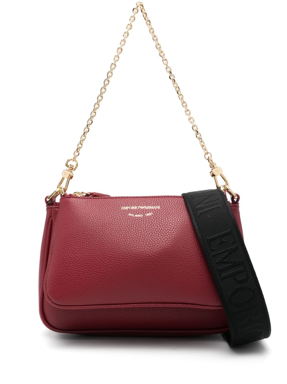 Emporio Armani 卵石纹迷你包（两件装） - 红色